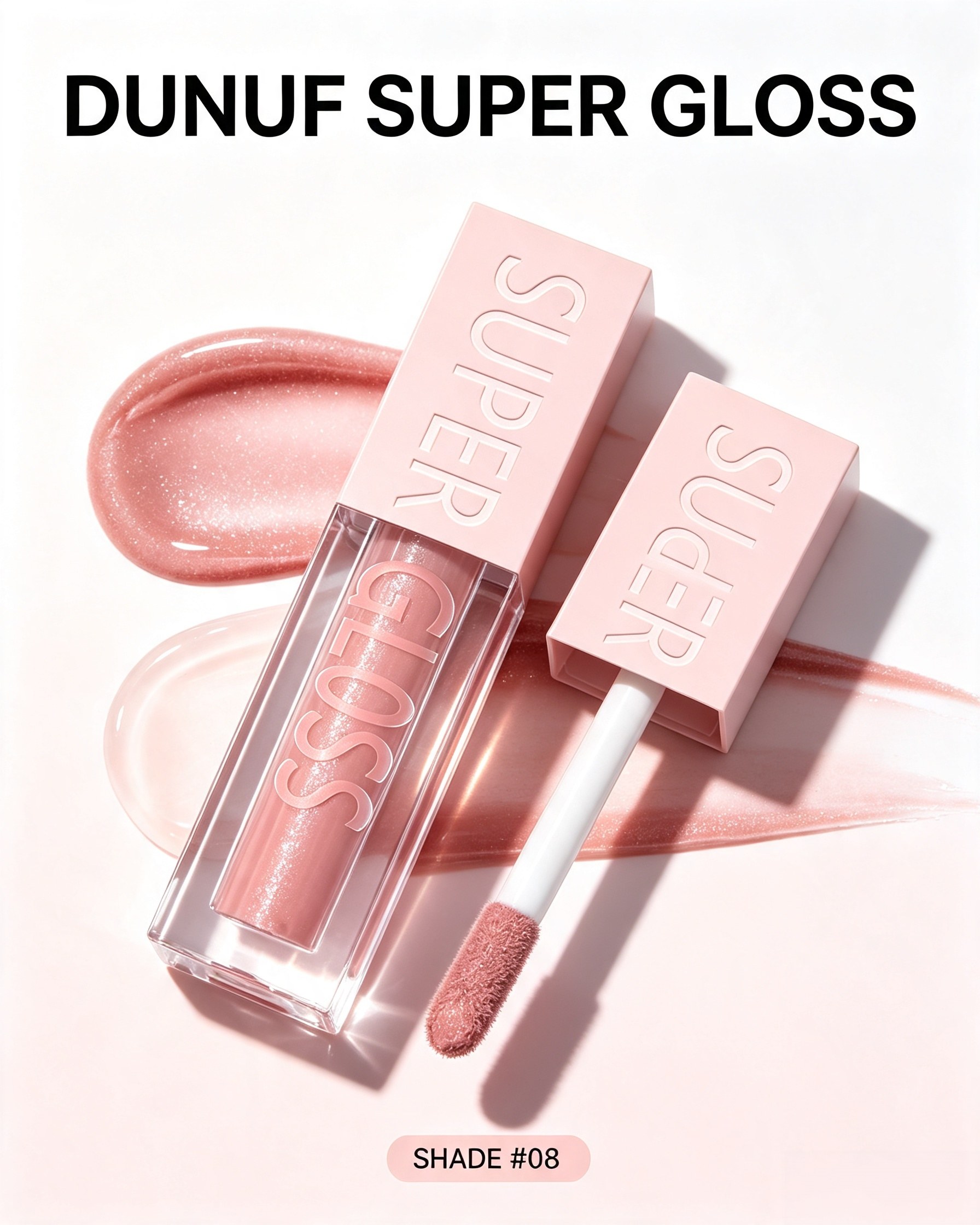 Dewy Shimmer Pink Lip Gloss Shade 08