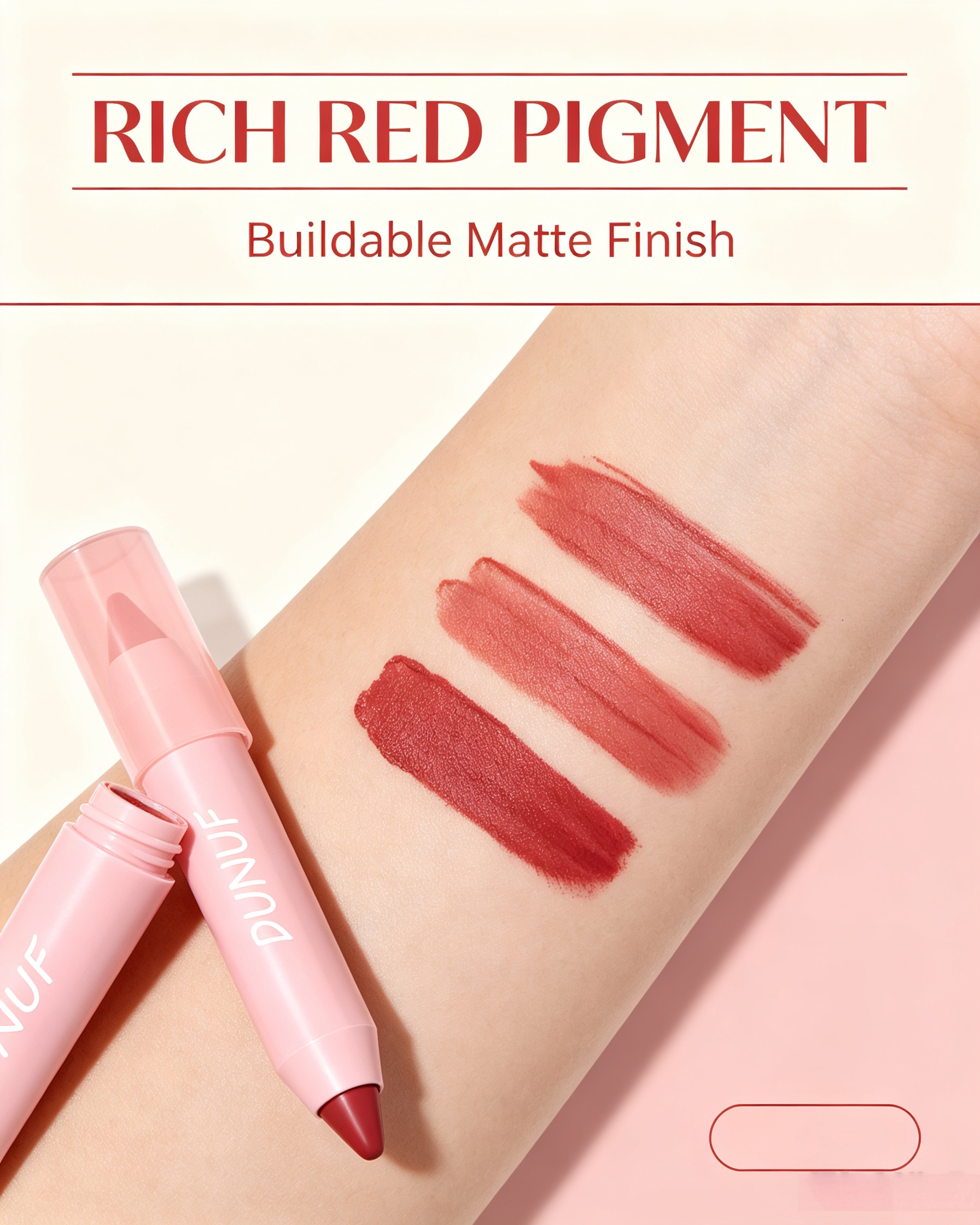 Matte Lip Glaze Effect, Classic Red