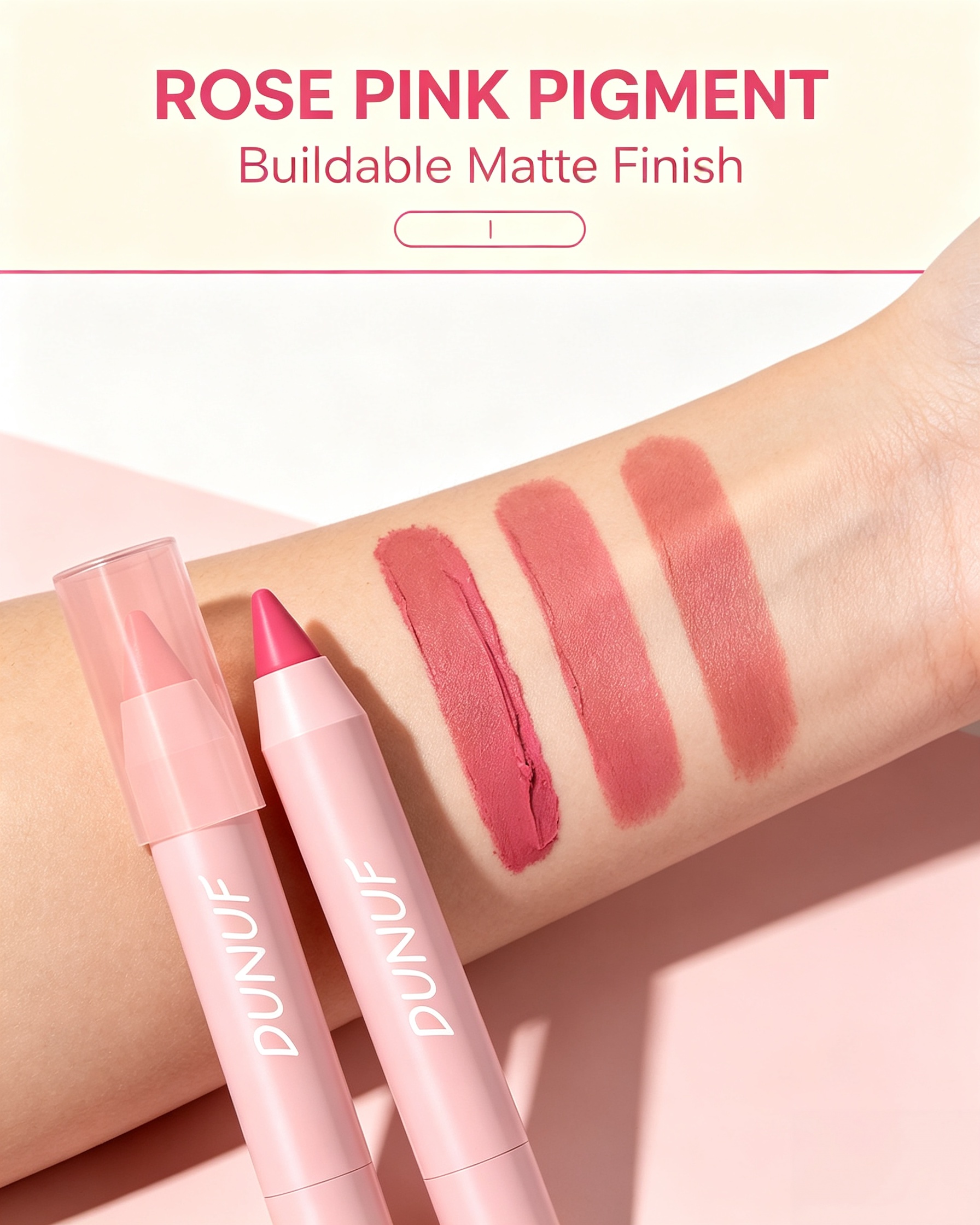 Matte Lip Glaze Effect, 02 Rose Pink