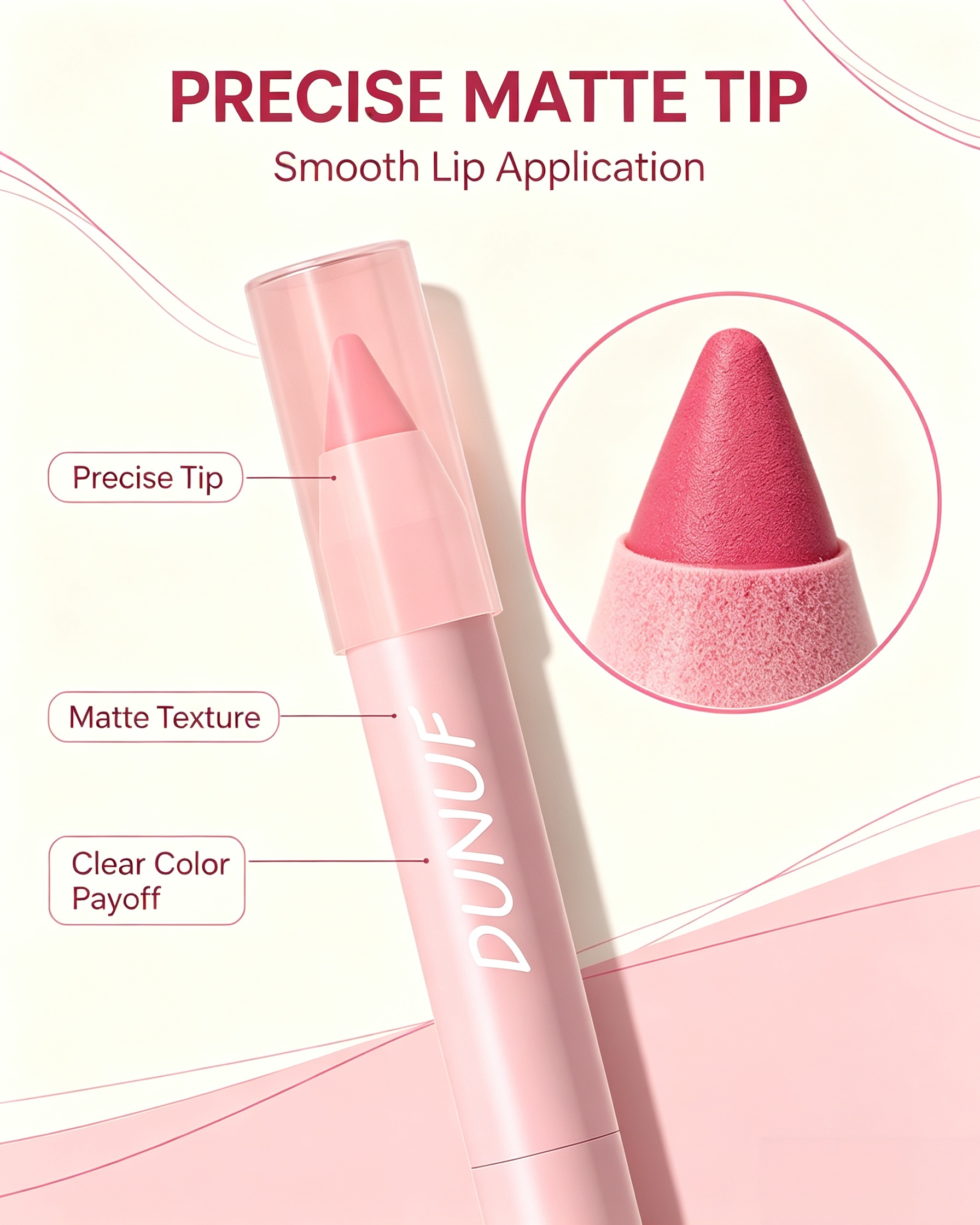 Matte Lip Glaze Effect, 02 Rose Pink