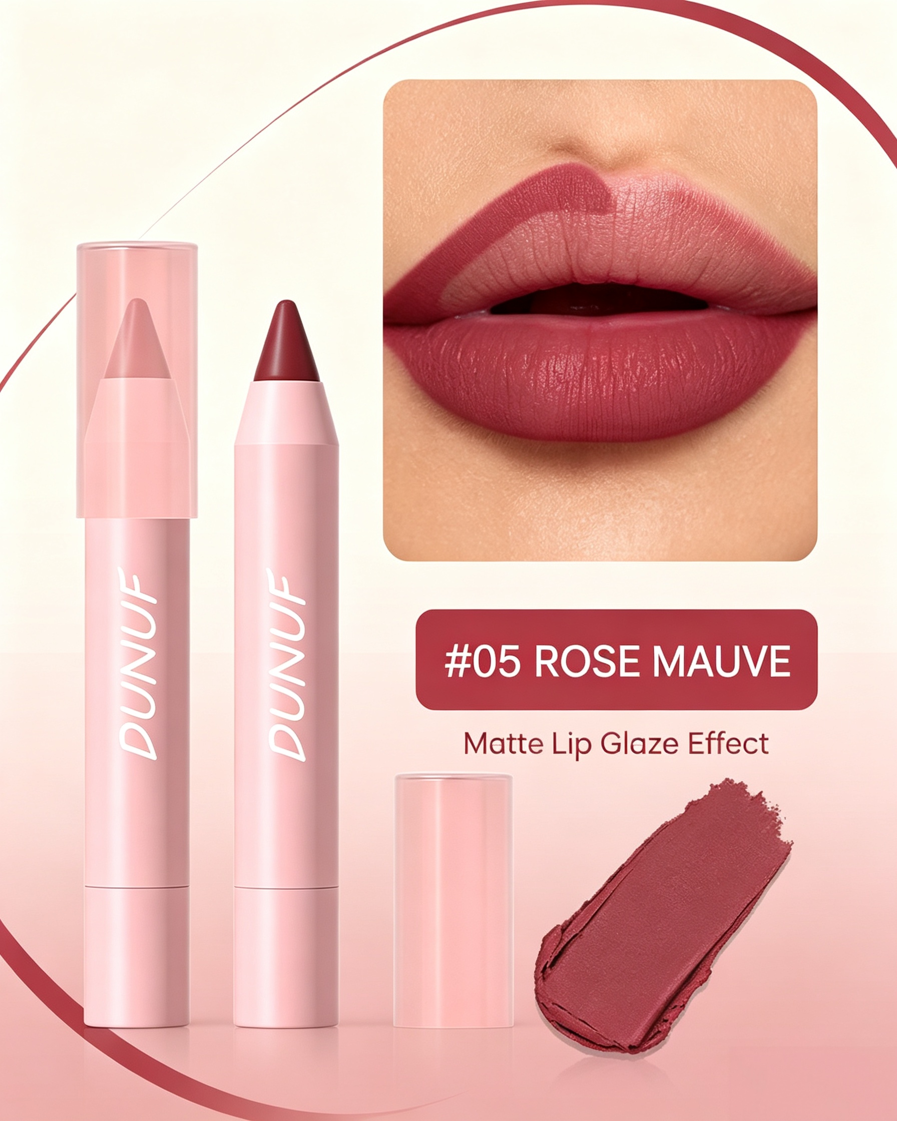 Matte Lip Glaze Effect, 05 Rose Mauve
