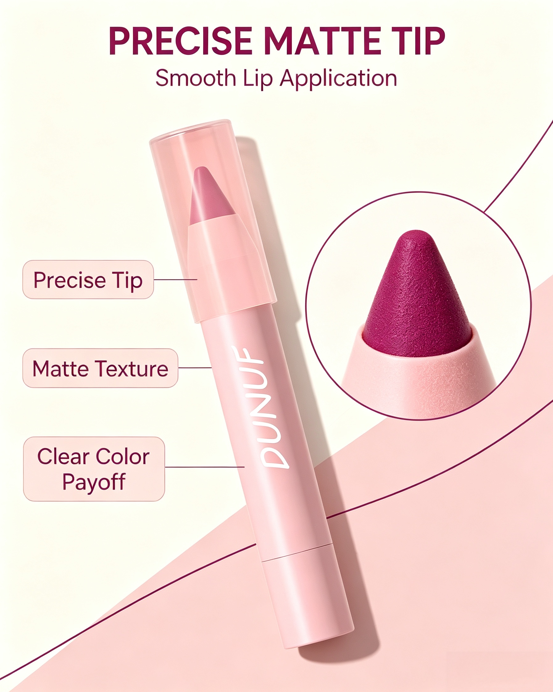 Matte Lip Glaze Effect, 08 Fuchsia Rose