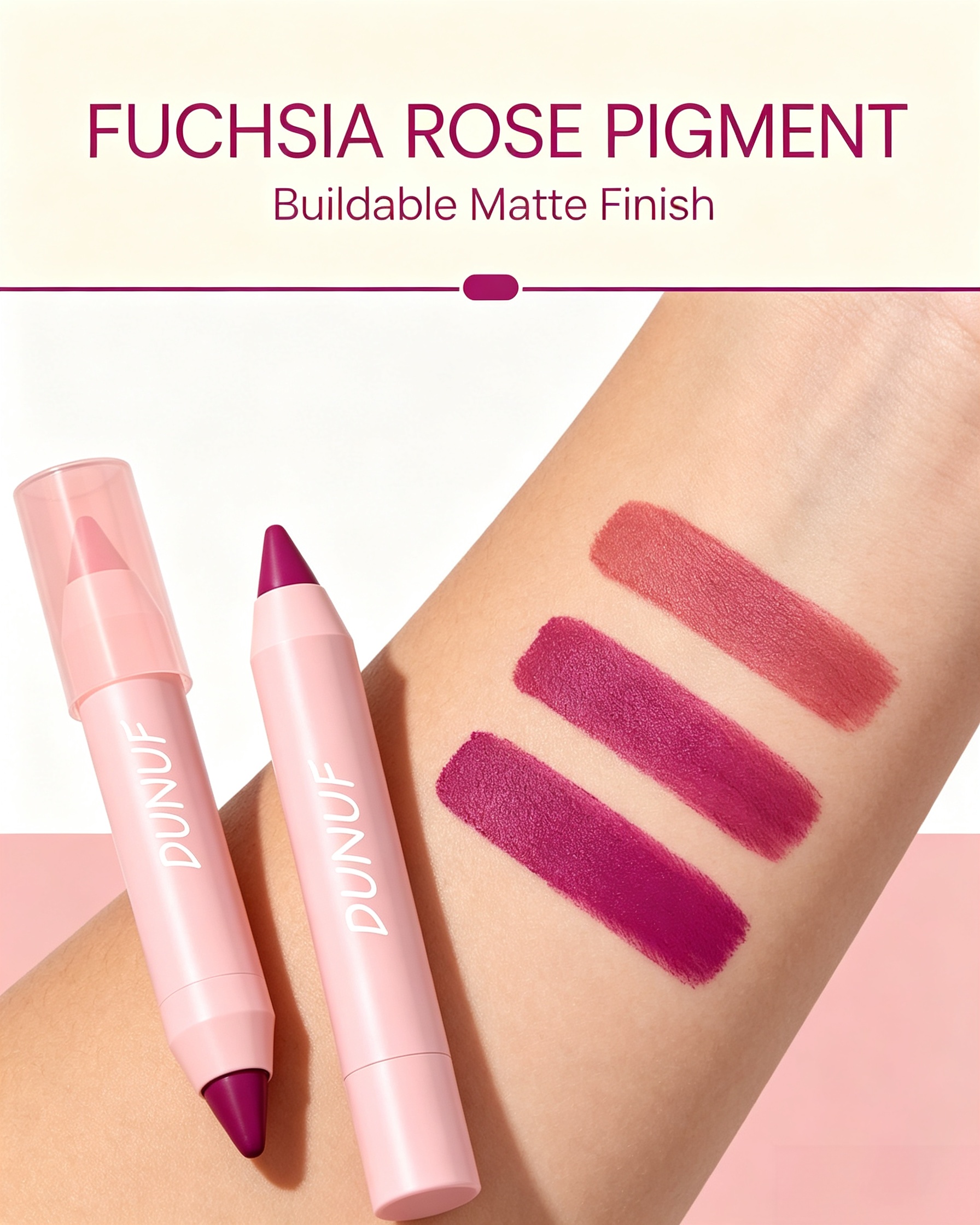 Matte Lip Glaze Effect, 08 Fuchsia Rose