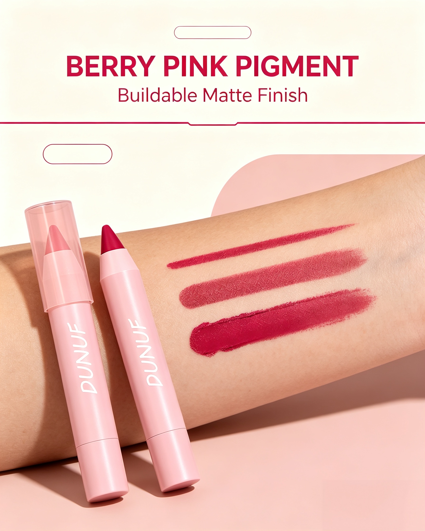 Matte Lip Glaze Effect, 09 Berry Pink