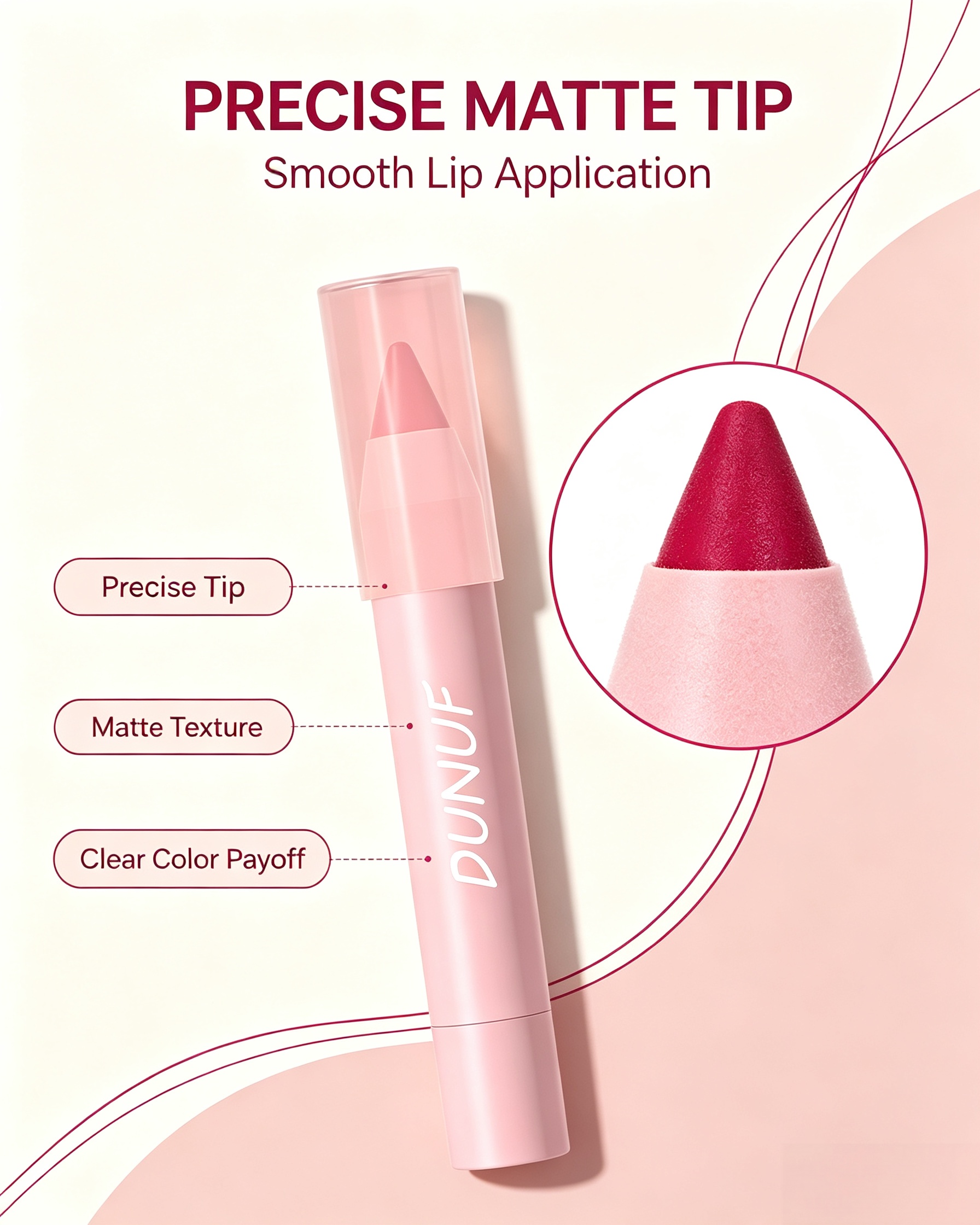 Matte Lip Glaze Effect, 09 Berry Pink