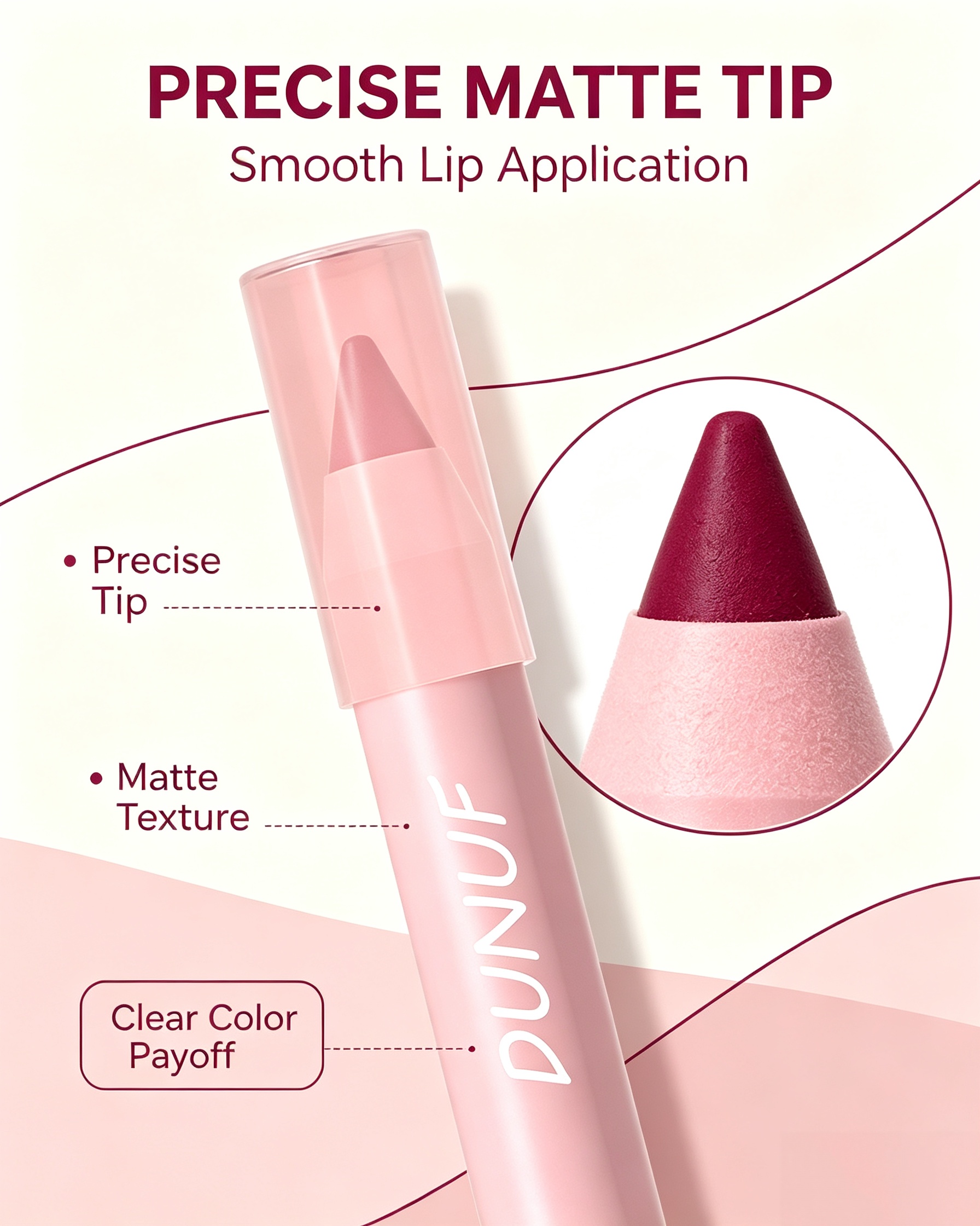 Matte Lip Glaze Effect, 13 Raspberry Red