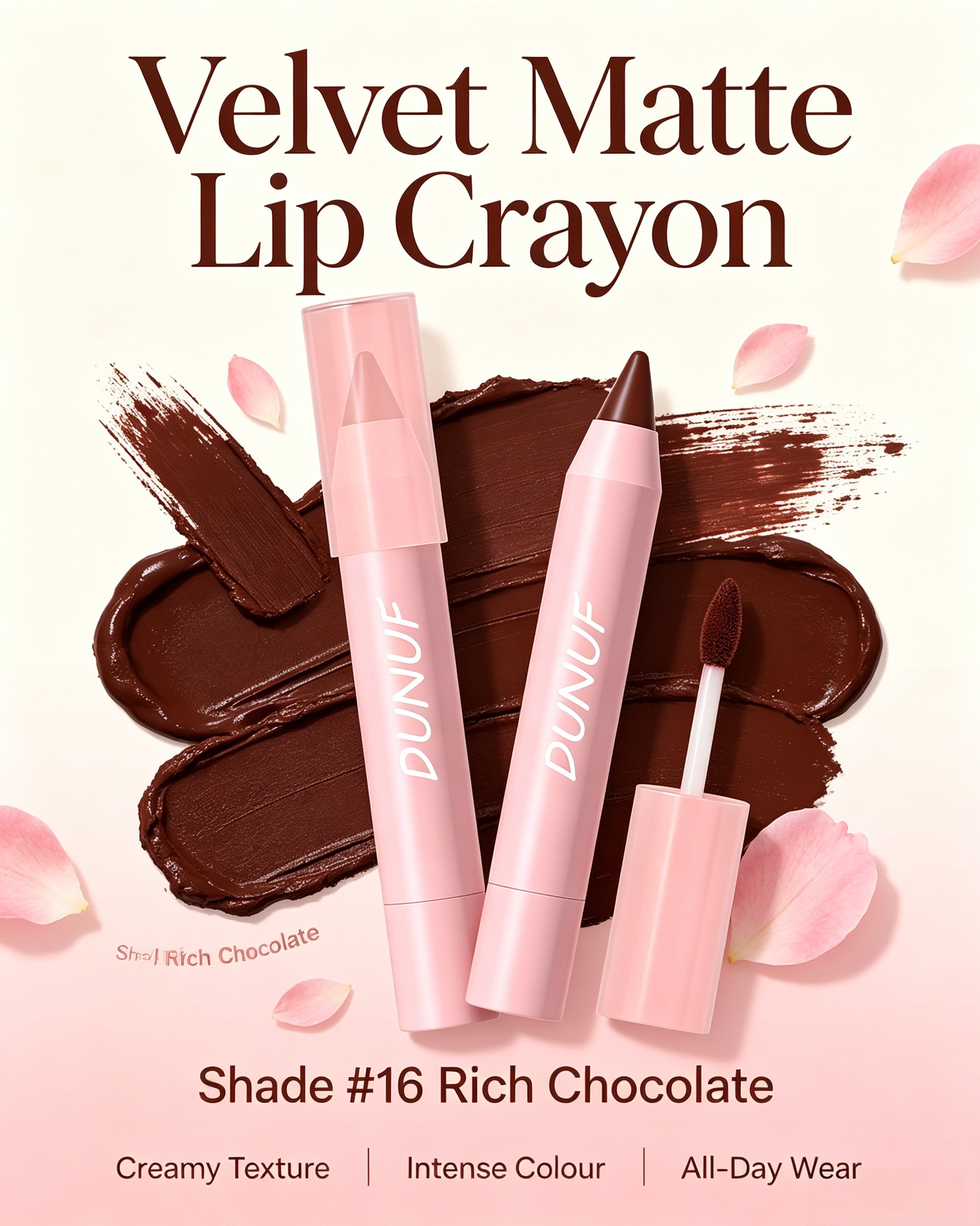 Matte Lip Glaze Effect, 16 Coffee Brown