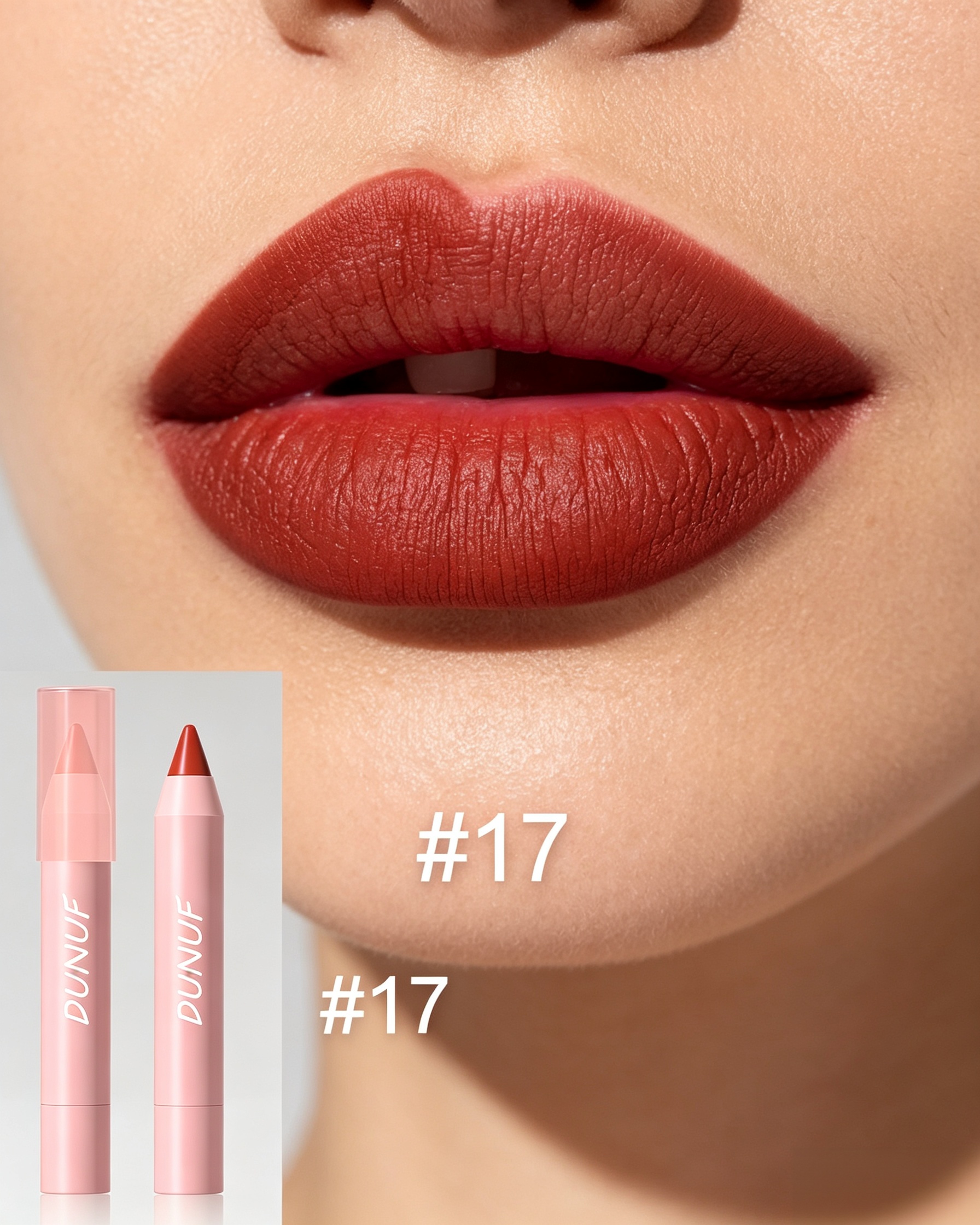 Matte Brown Lip Liner Pencil, 17