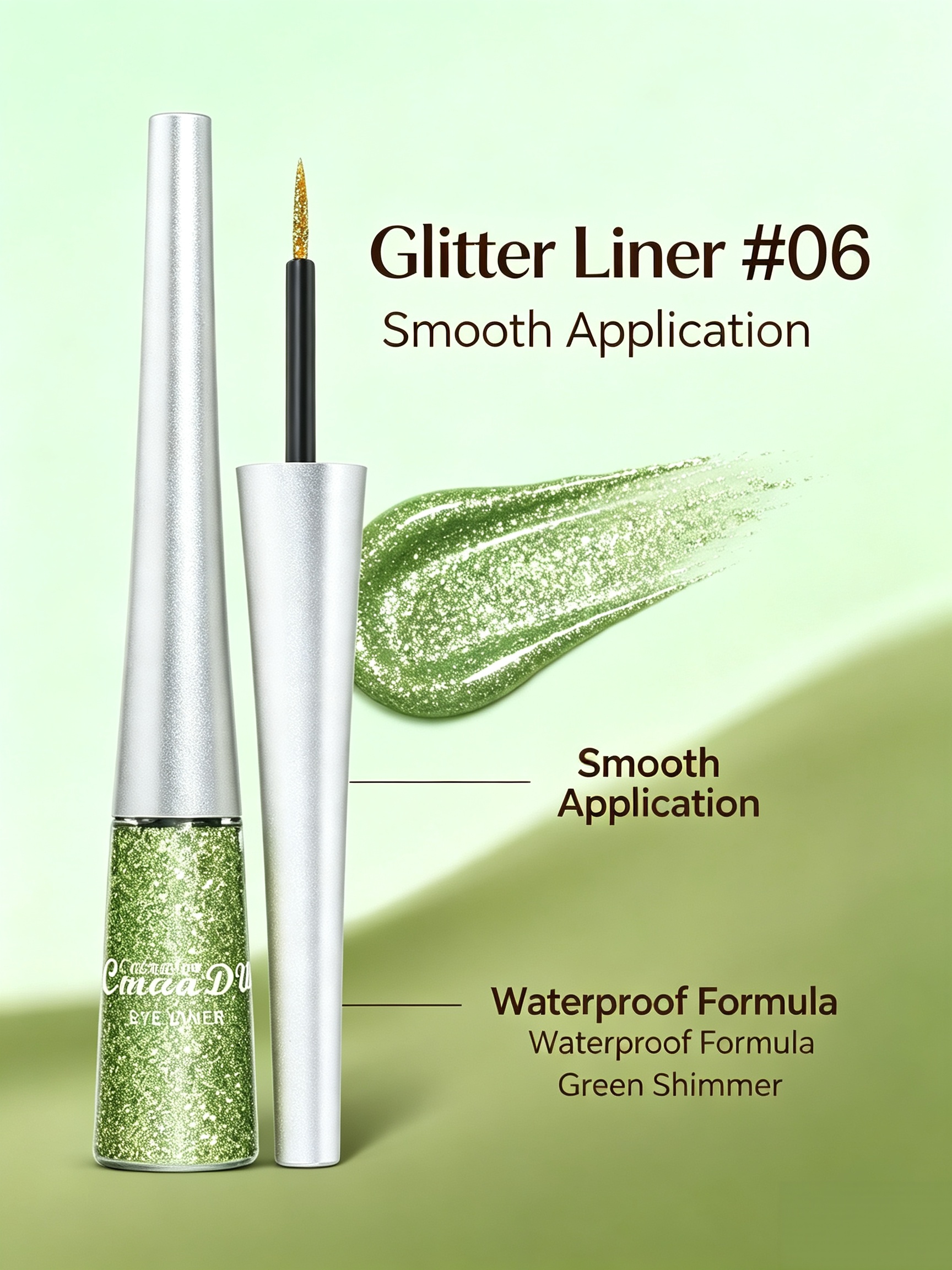 Shimmery Green Glitter Eyeliner #06