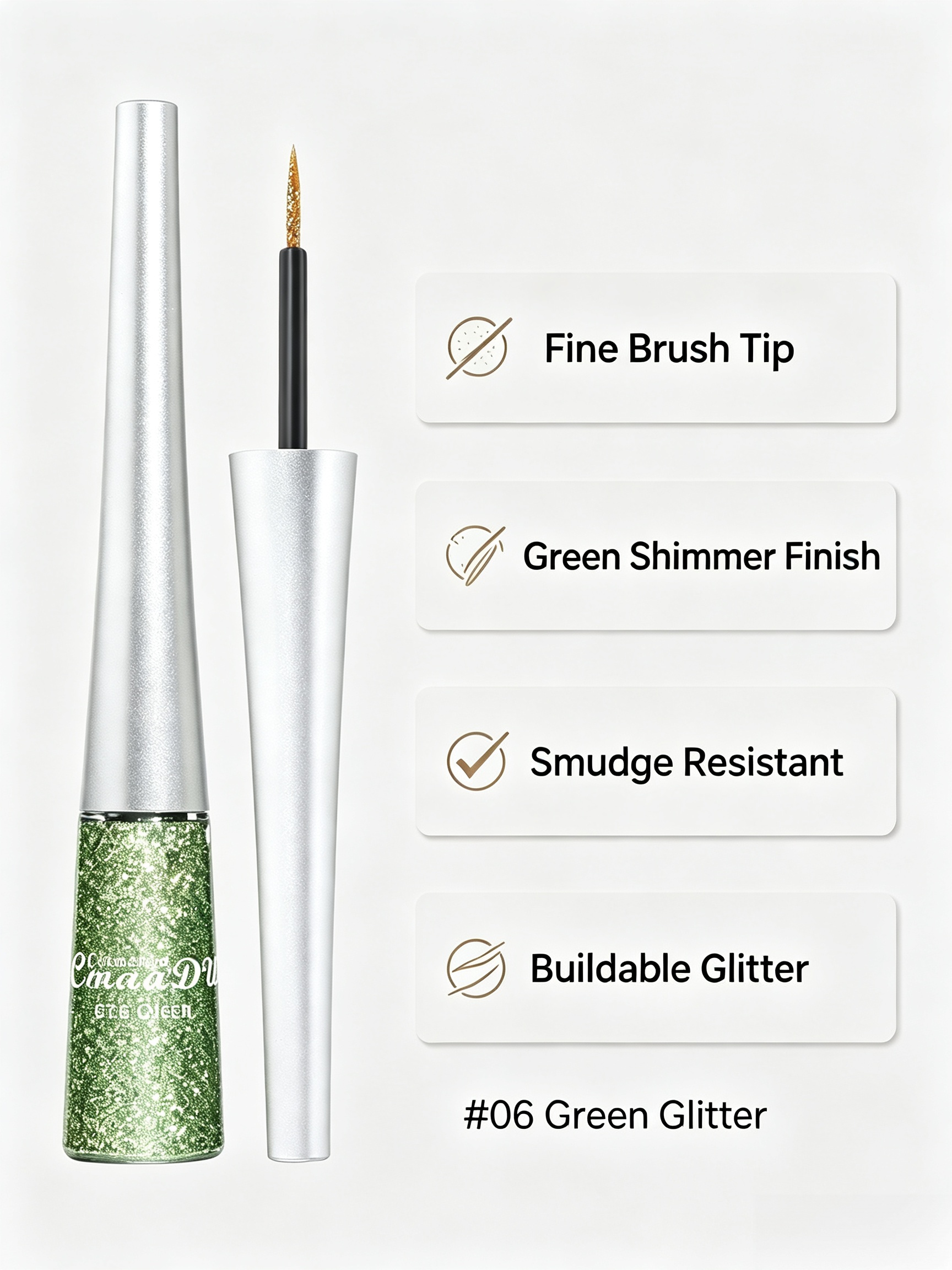 Shimmery Green Glitter Eyeliner #06
