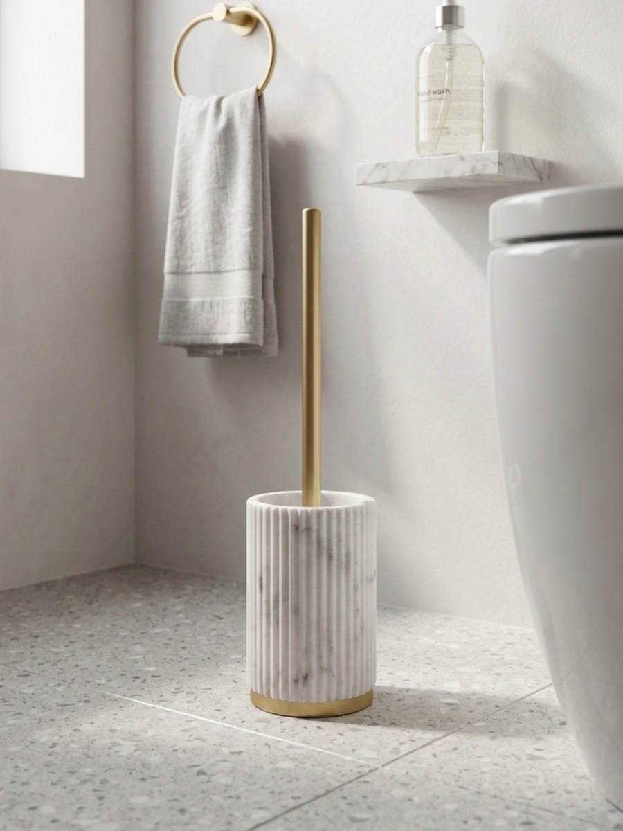 Arctic Resin Toilet Brush Holder