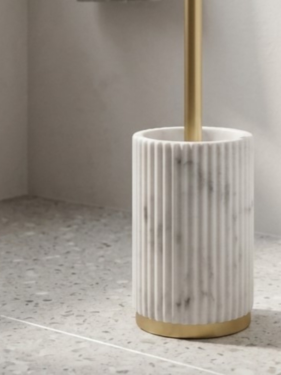 Arctic Resin Toilet Brush Holder