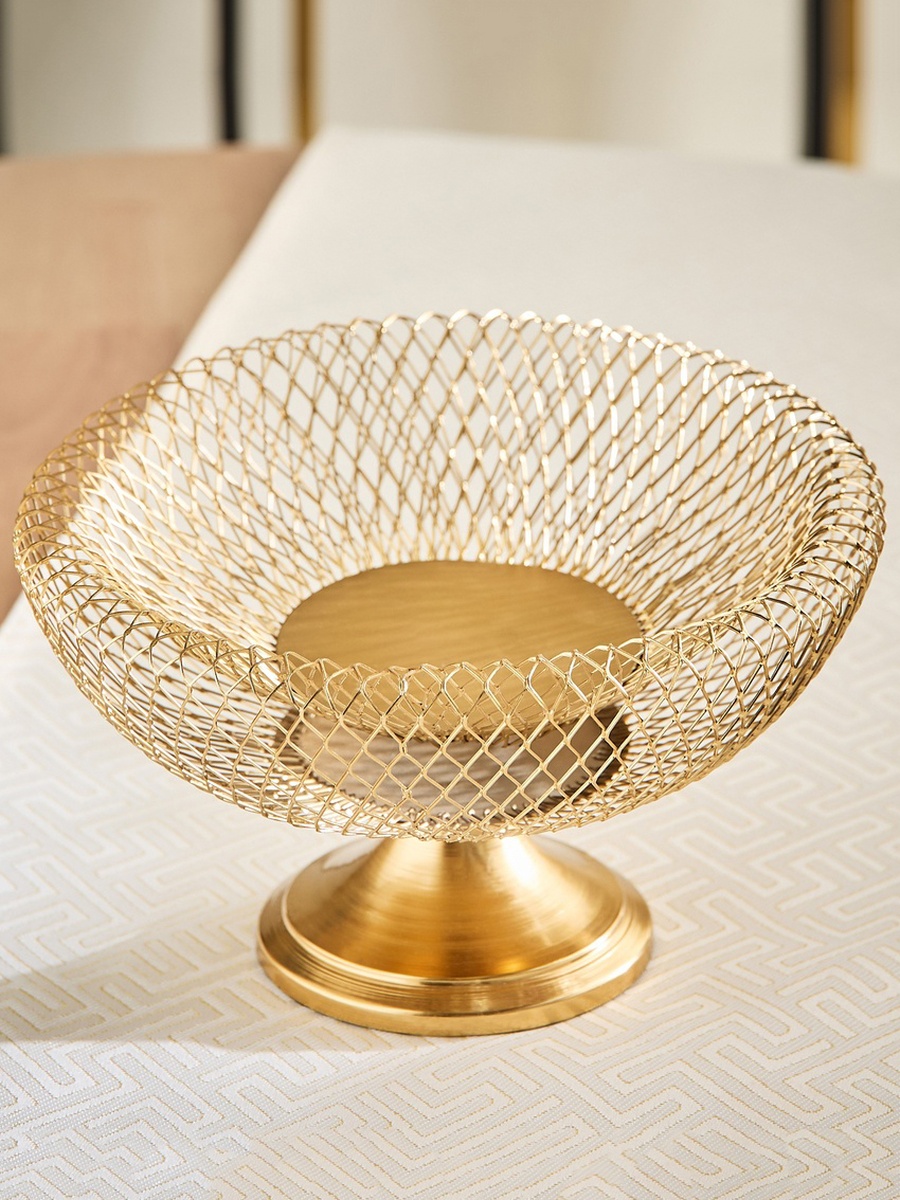 Kumudh Aurora Decorative Mesh Footed Bowl - 21x21x33 cm