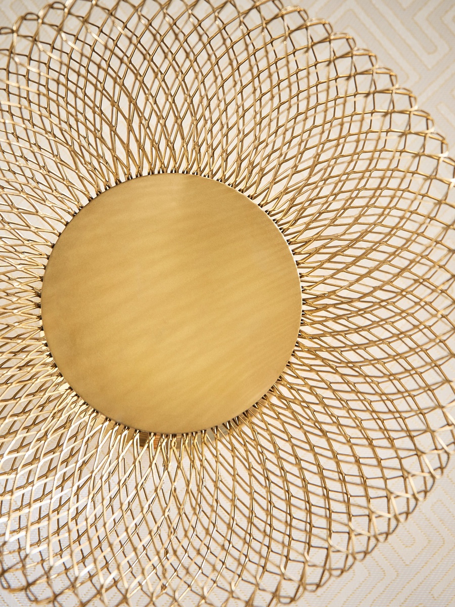 Kumudh Aurora Decorative Mesh Footed Bowl - 21x21x33 cm