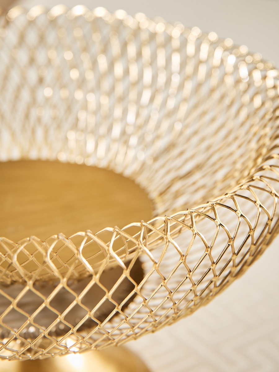 Kumudh Aurora Decorative Mesh Footed Bowl - 21x21x33 cm