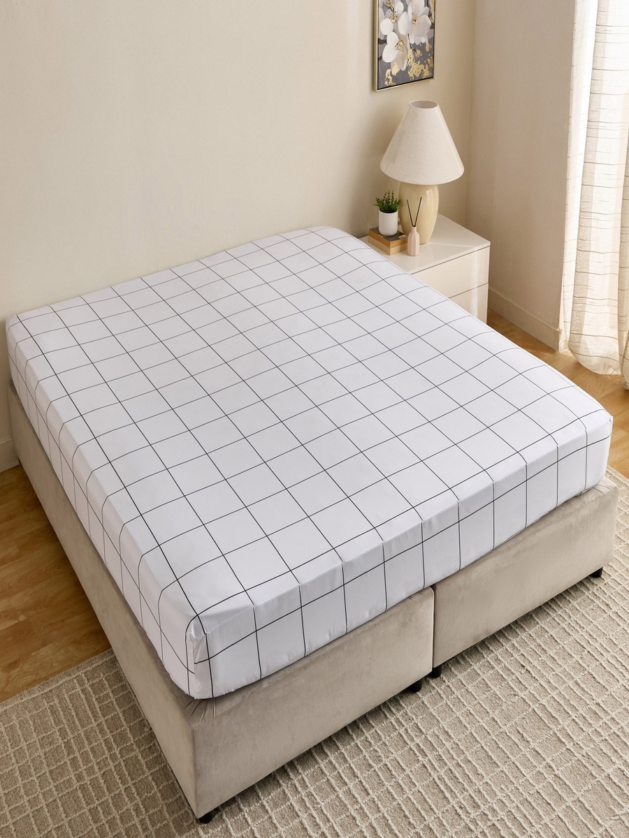 Hampton Check Microfiber Printed 6-Piece King BIAB Comforter Set - 220x240 cm