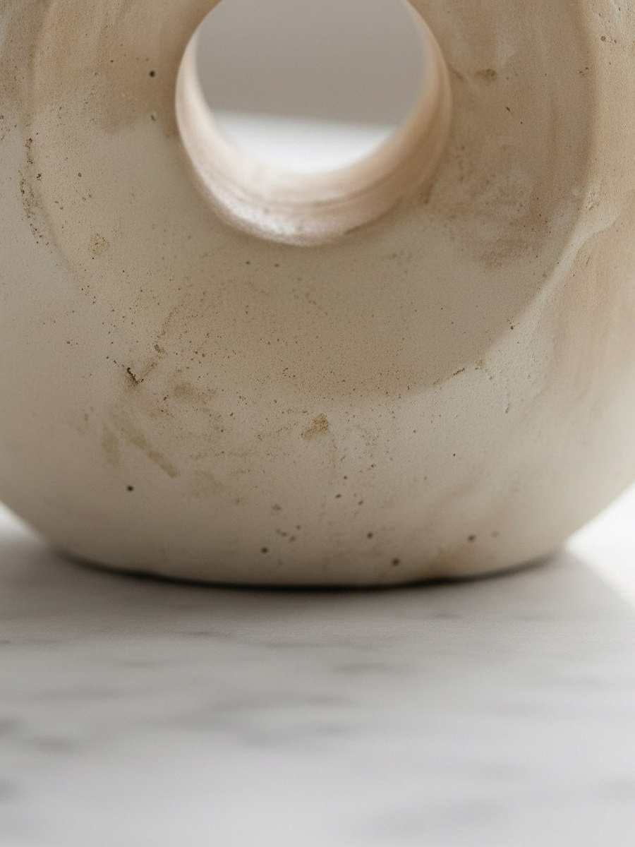 Fresco Ekla Decorative Cement Taper Candleholder - 10.5x8.5x10 cm