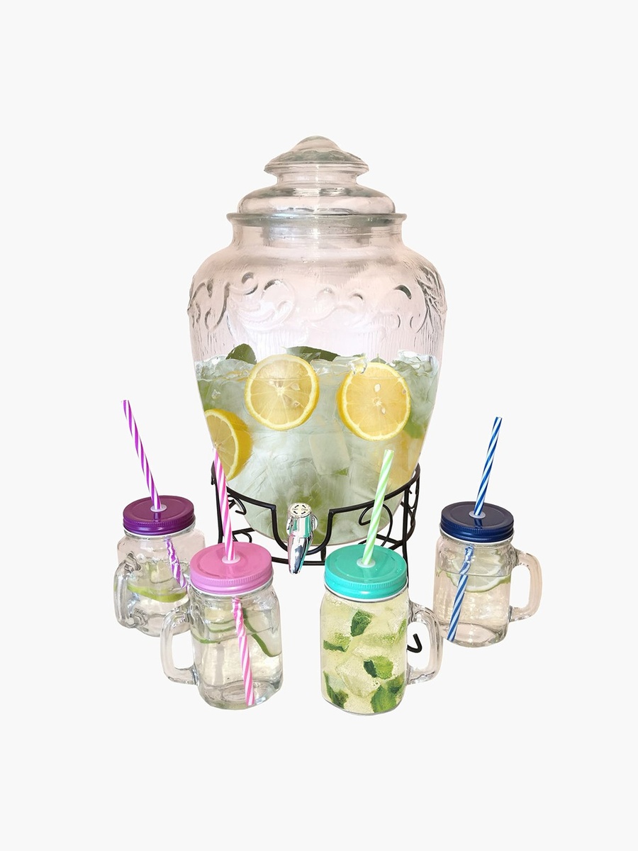 Amity 5-Piece Juice Dispenser with Metal Stand