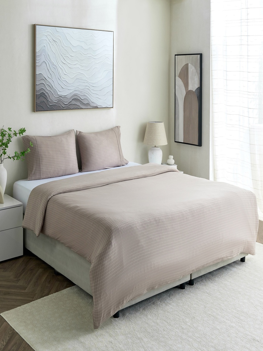 Ferum 3-Piece Microfiber Queen King Duvet Cover Set - 220x220 cm