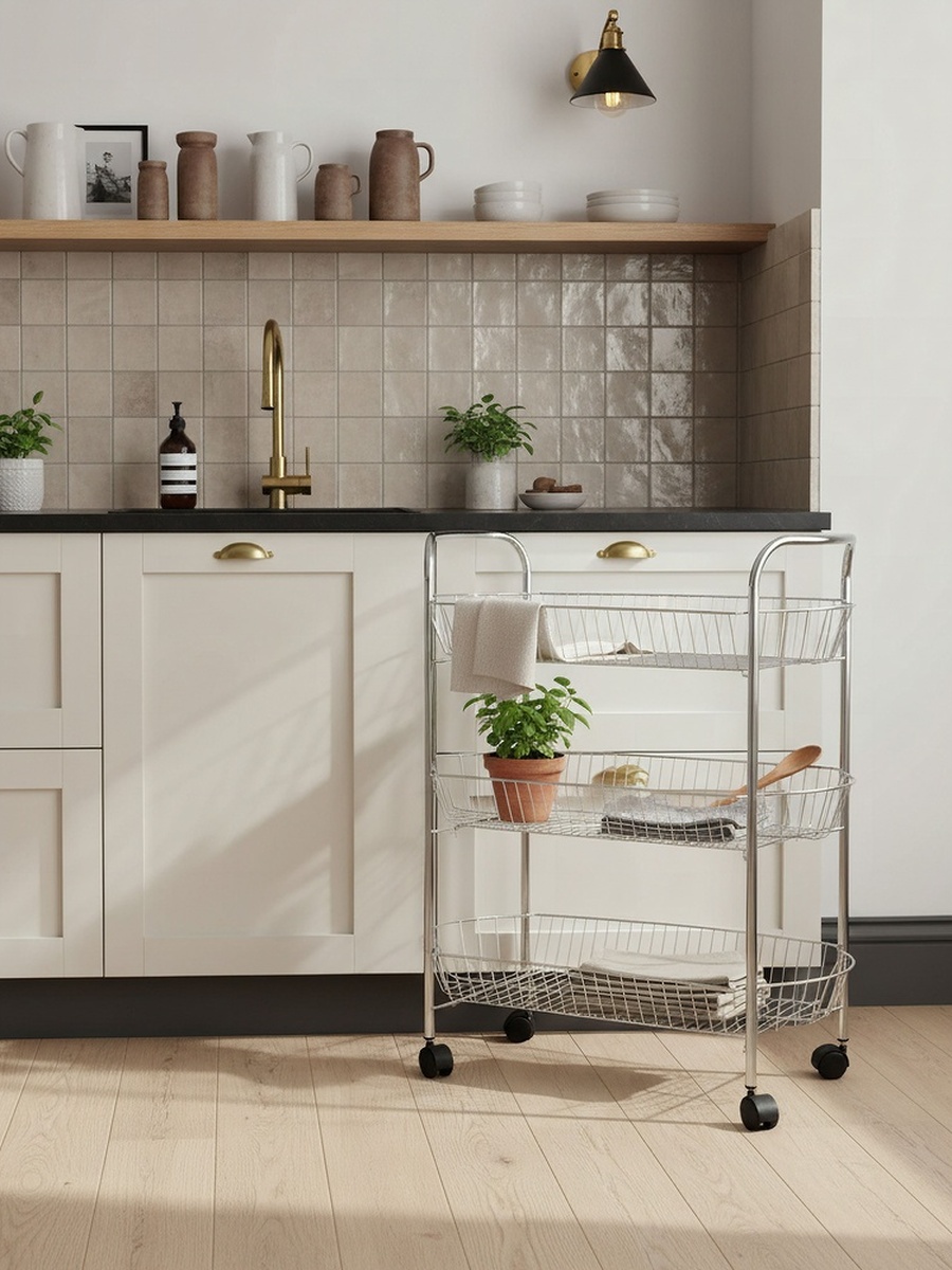 Amity 3-Tier Vegetable and Storage Trolley