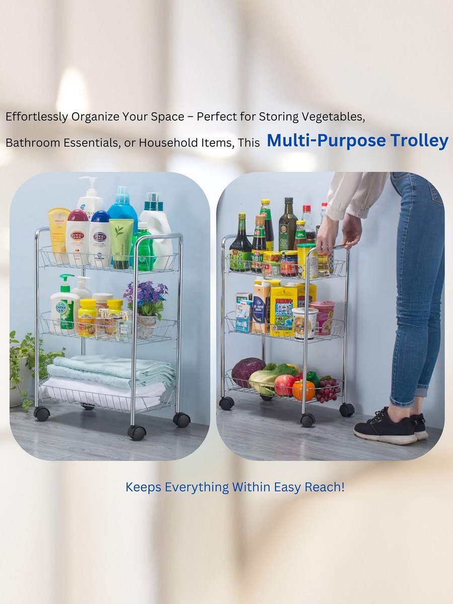 Amity 3-Tier Vegetable and Storage Trolley