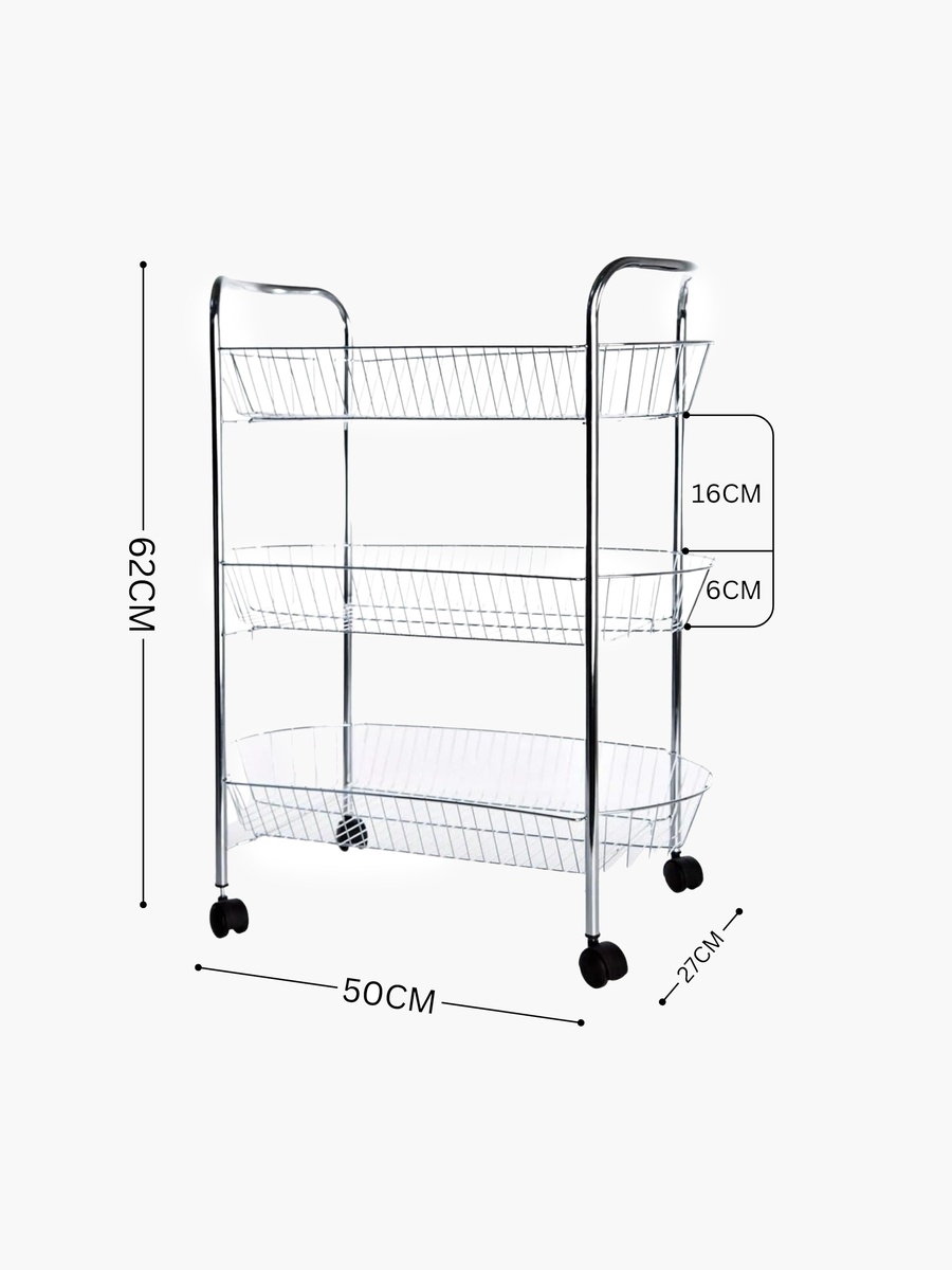 Amity 3-Tier Vegetable and Storage Trolley