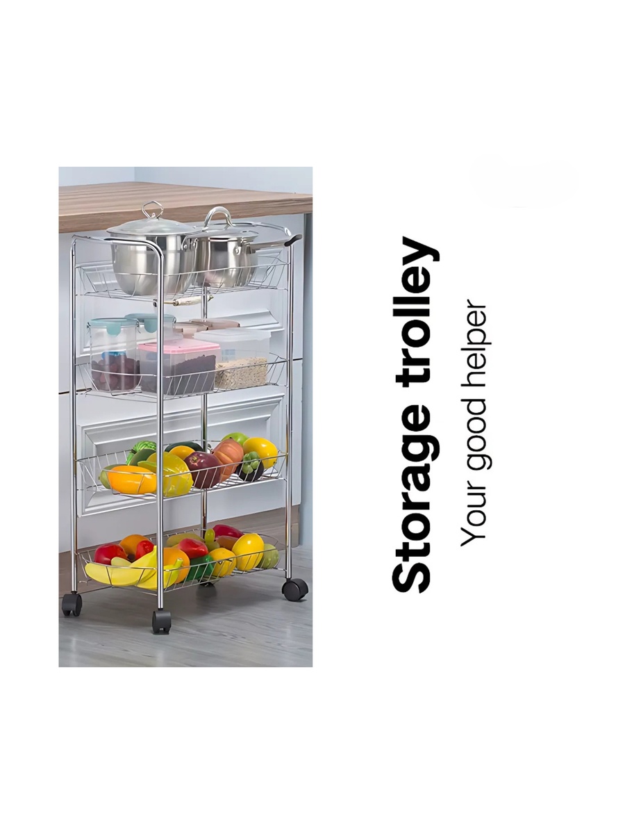 Amity 4-Tier Vegetable Storage Trolley