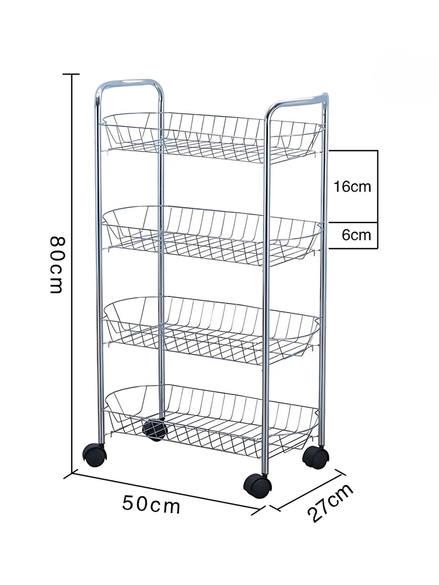 Amity 4-Tier Vegetable Storage Trolley