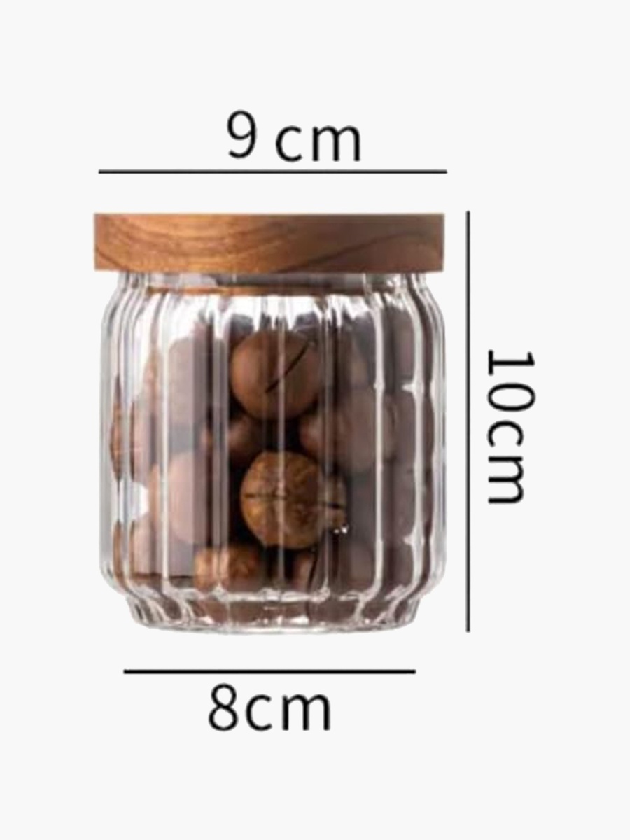 Zen Borosilicate 2-Piece Airtight Glass Storage Jar Set - 500 ml