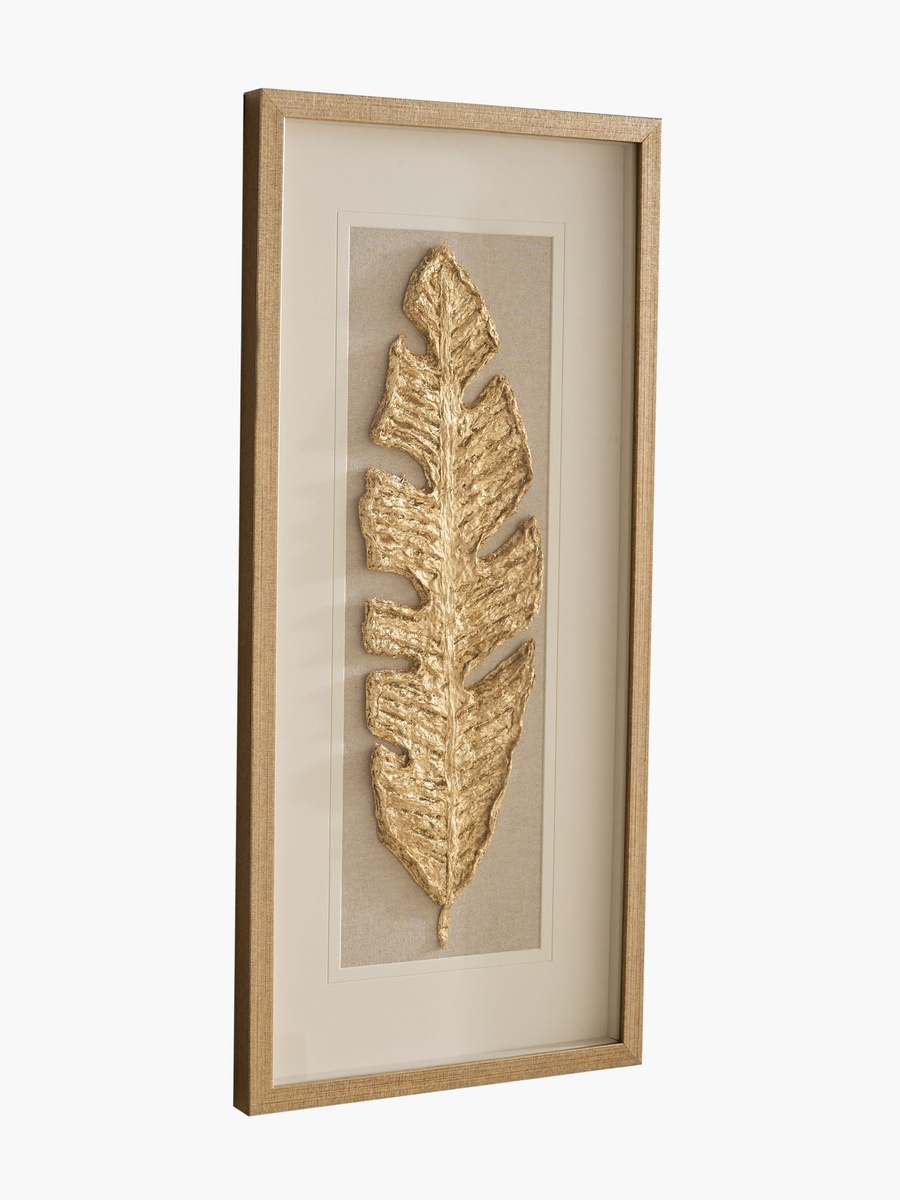 Olivia Leaf Shadowbox with Frame - 35x75 cm