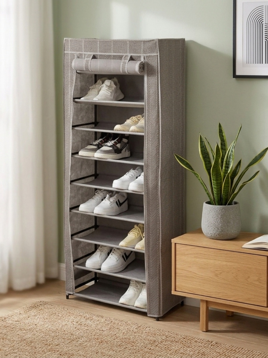 Nell 9-Tier Shoe Cabinet - 58x28x162 cm