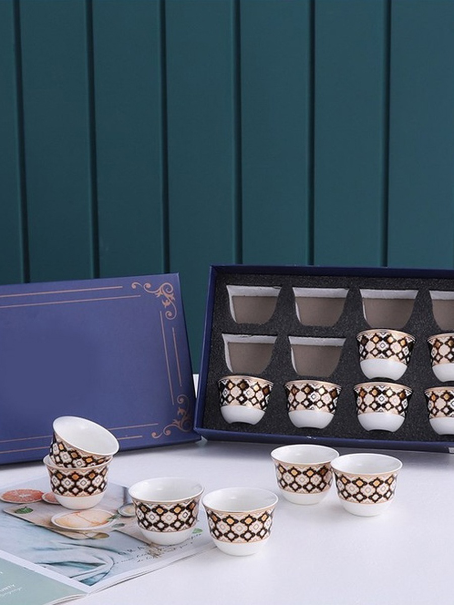 Feast Gazel 12-Piece Bone China Kahwa Cup Set - 75 ml