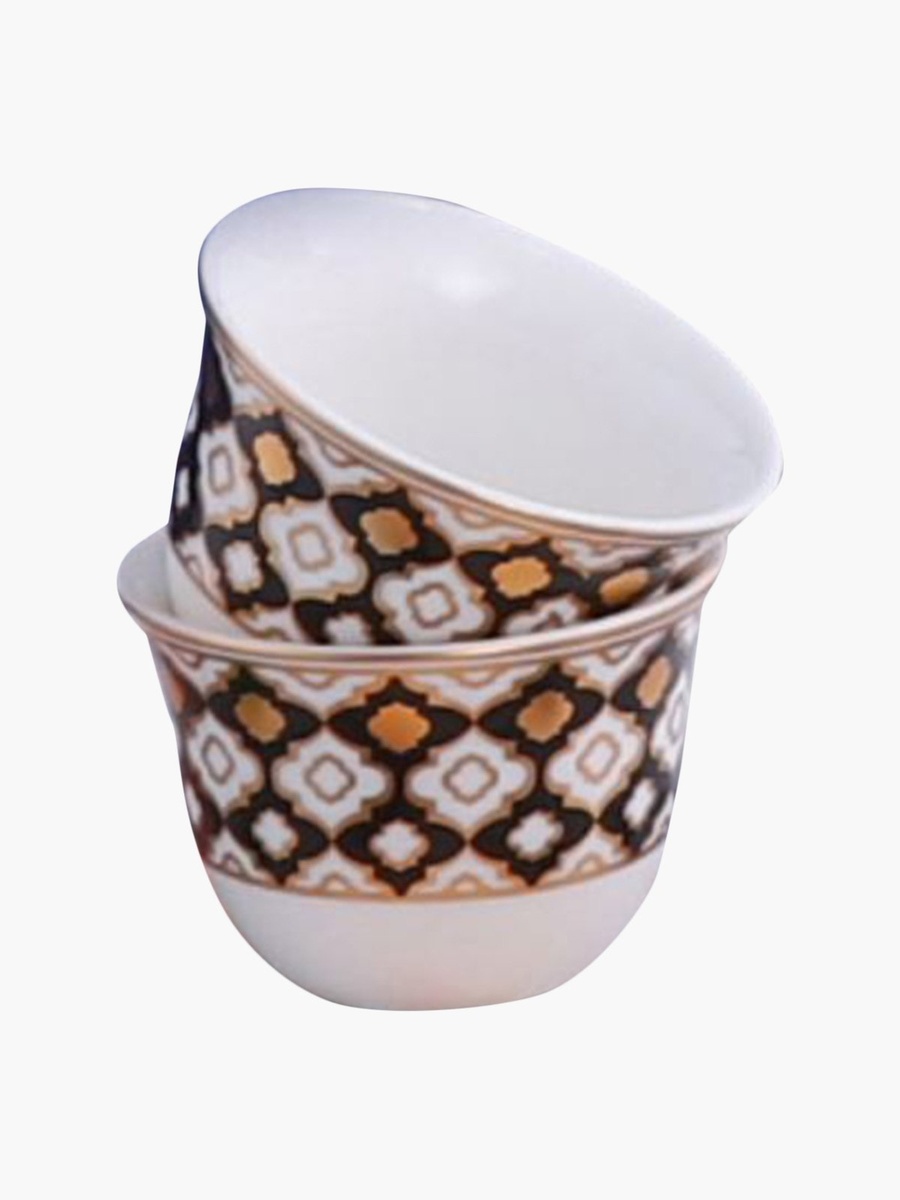 Feast Gazel 12-Piece Bone China Kahwa Cup Set - 75 ml
