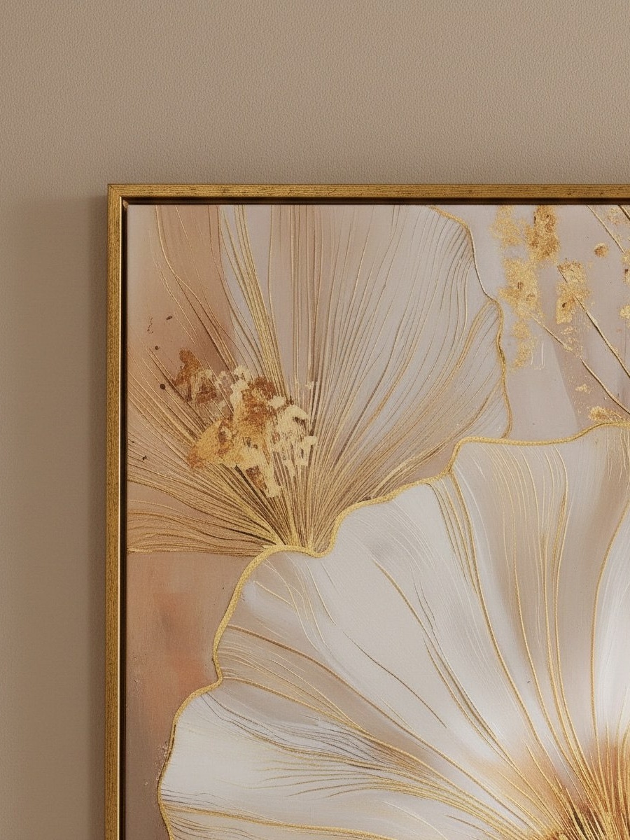 Cyprus Carl Twin Floral Framed Picture with Foil - 50x70x28 cm