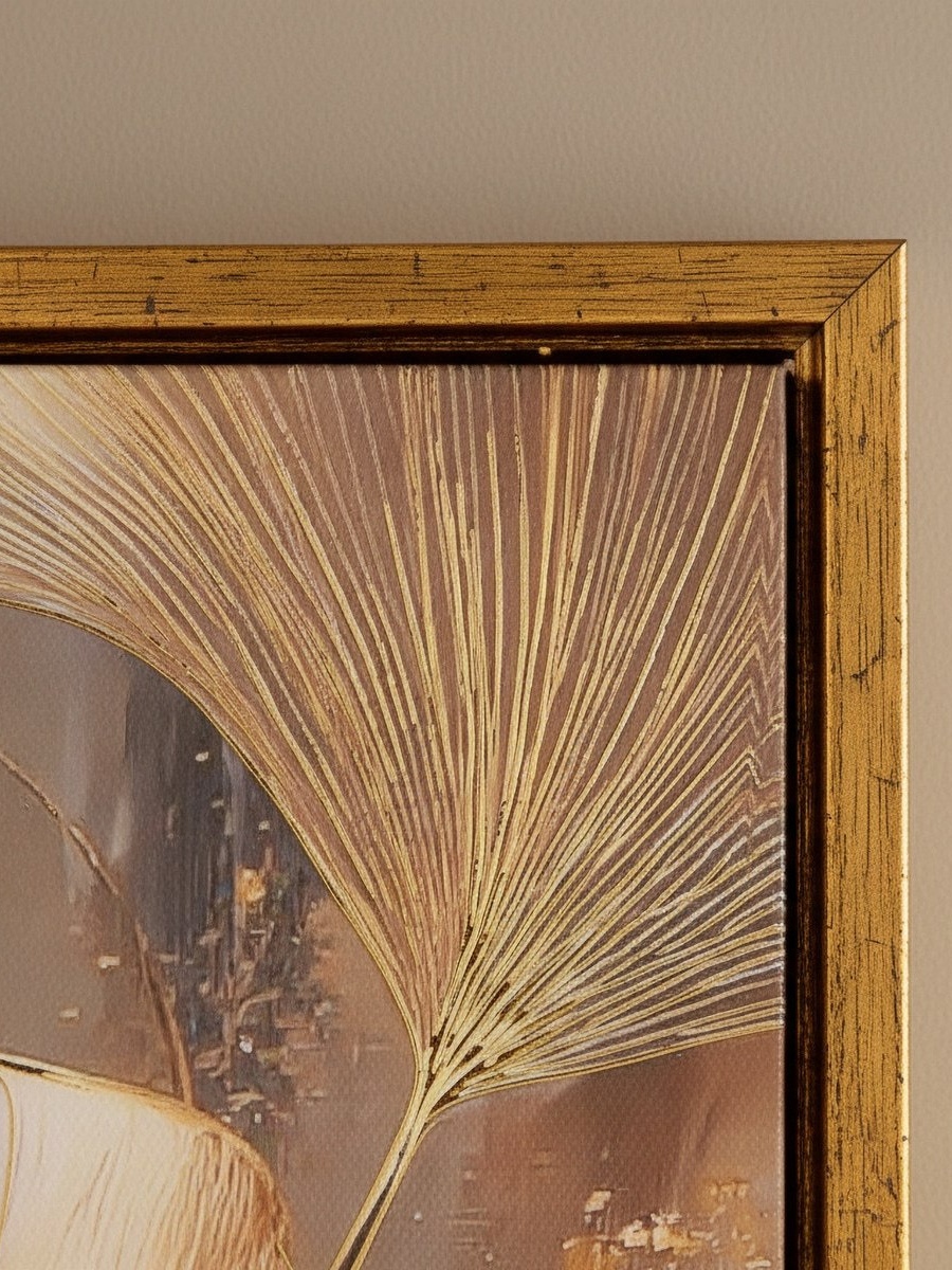 Cyprus Carl Twin Floral Framed Picture with Foil - 50x70x28 cm
