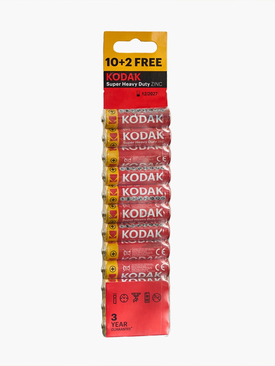 بطاريات AA شديدة التحمل من كوداك - طقم 12 قطعة