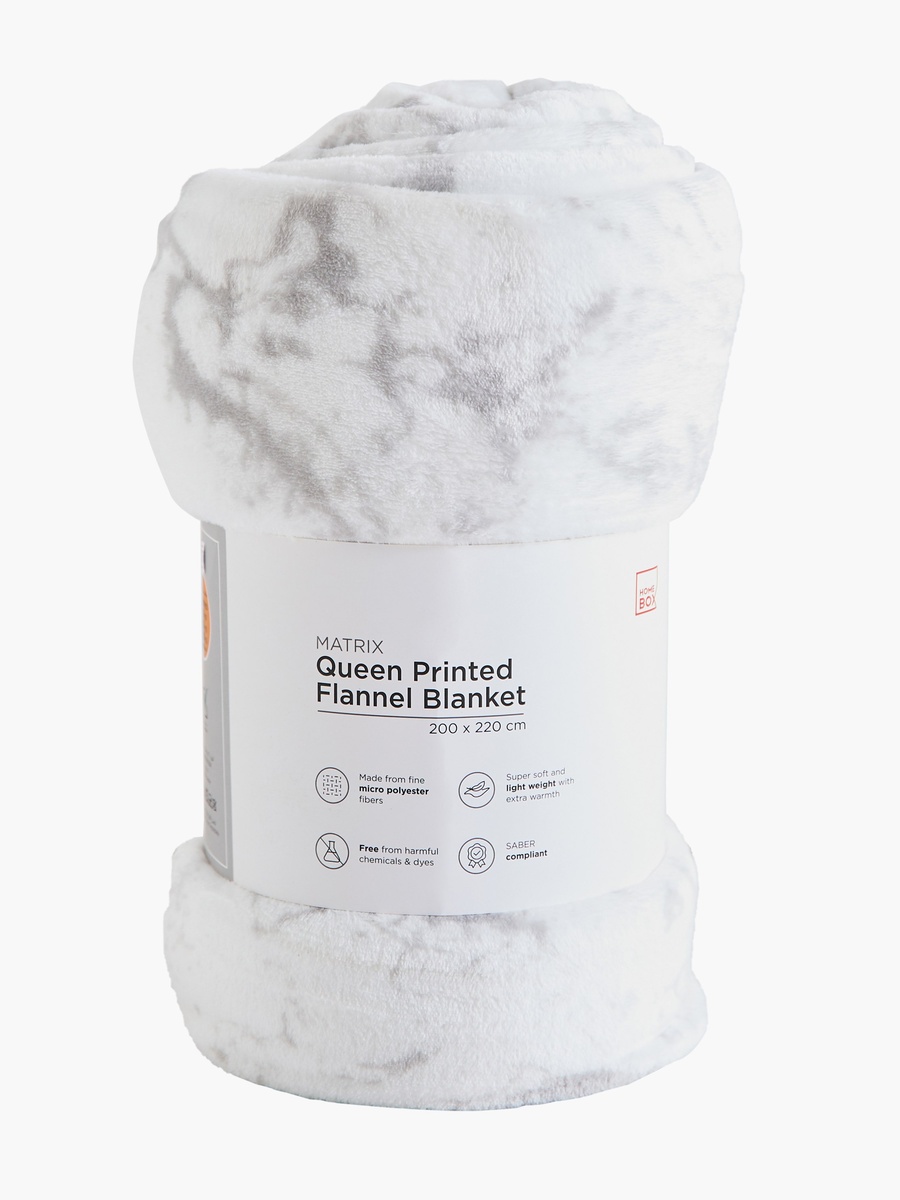 Matrix Dalvik Printed Flannel Queen Blanket - 200x220 cm