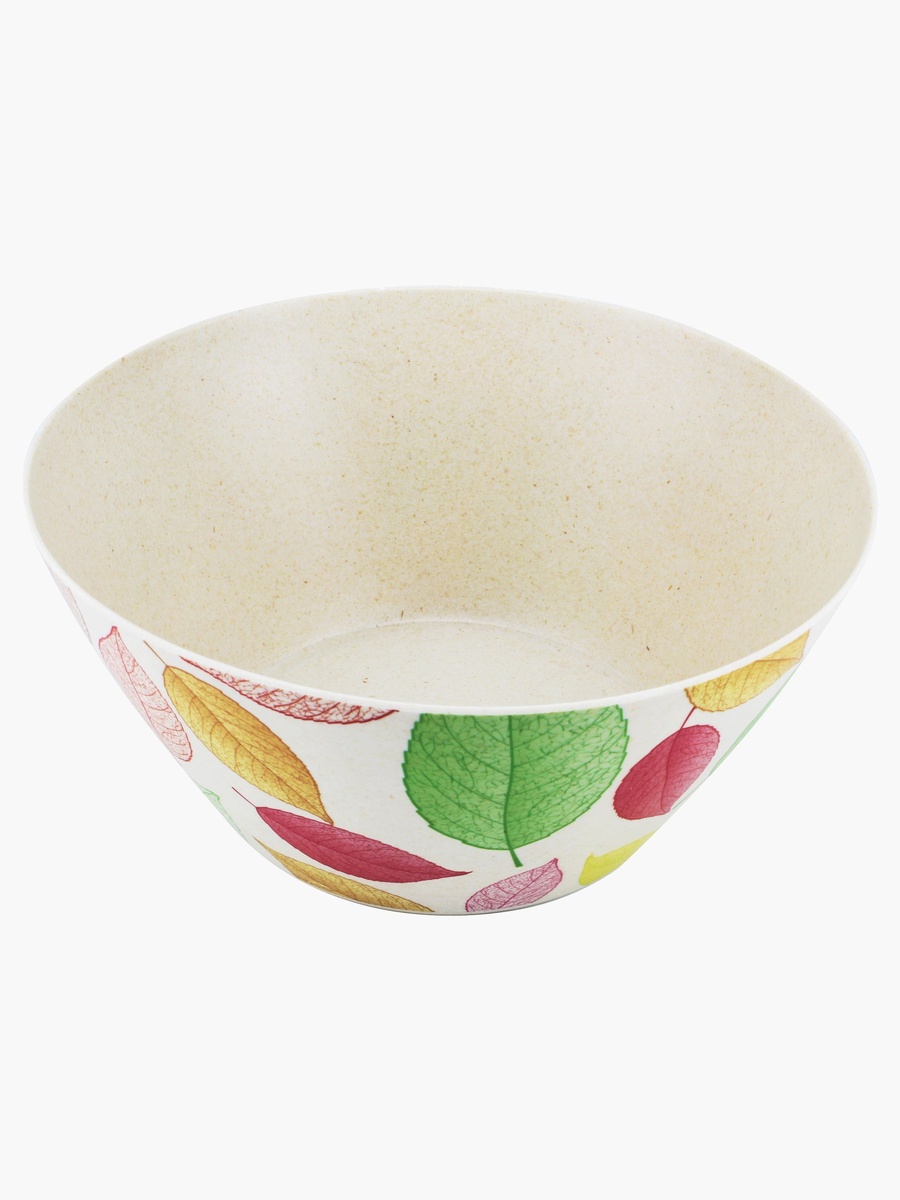 Bamboo Fibre Leaf Print Bowl - 15 cm