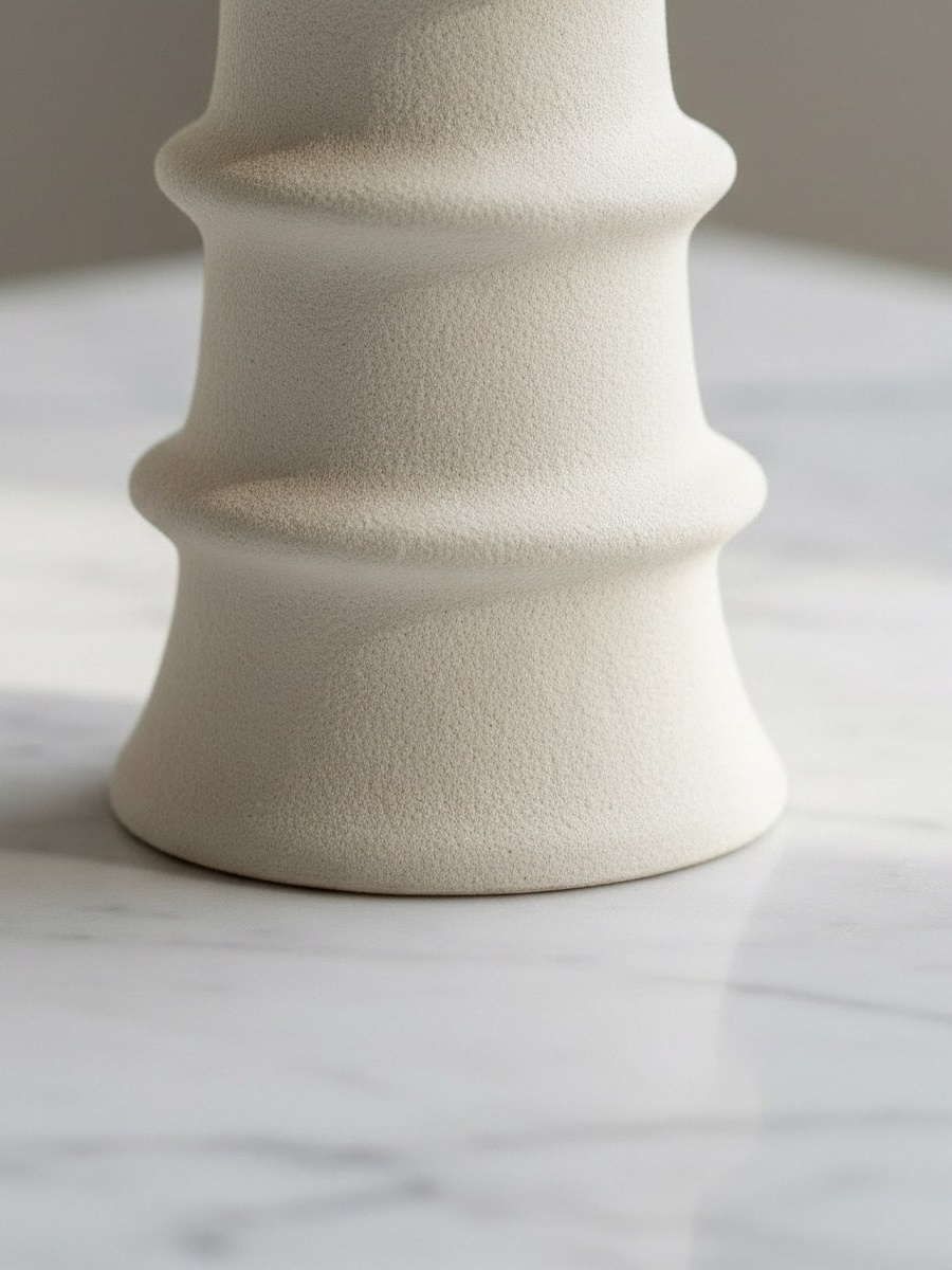 Umber Lavasa Renee Decorative Ceramic Candleholder - 17.3x17.3x35.3 cm
