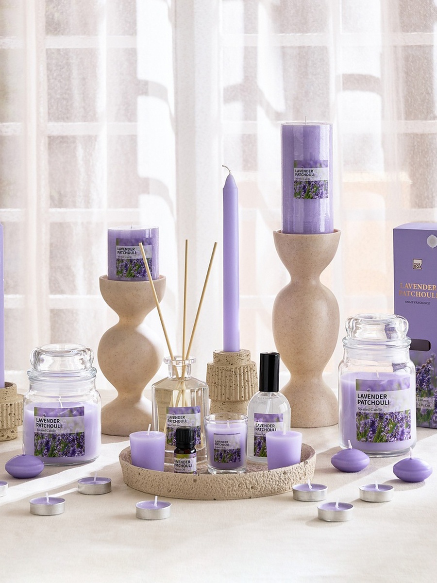 جرة شموع معطرة لافندر باتشولي 530 جم من قارا - 9.5×13 سم