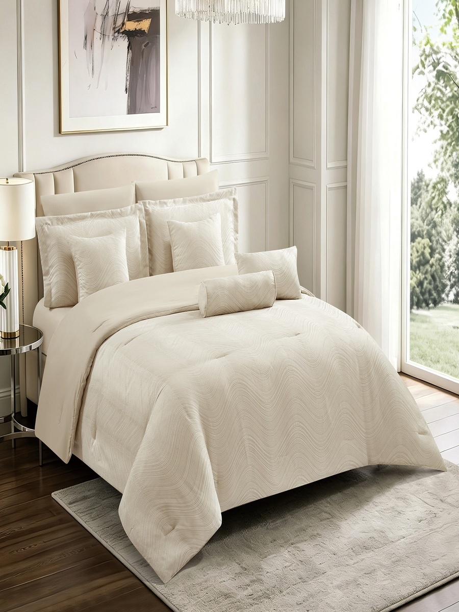 Artisan Deluxe Wave 10-Piece BIAB Super King Comforter Set - 240x260 cm
