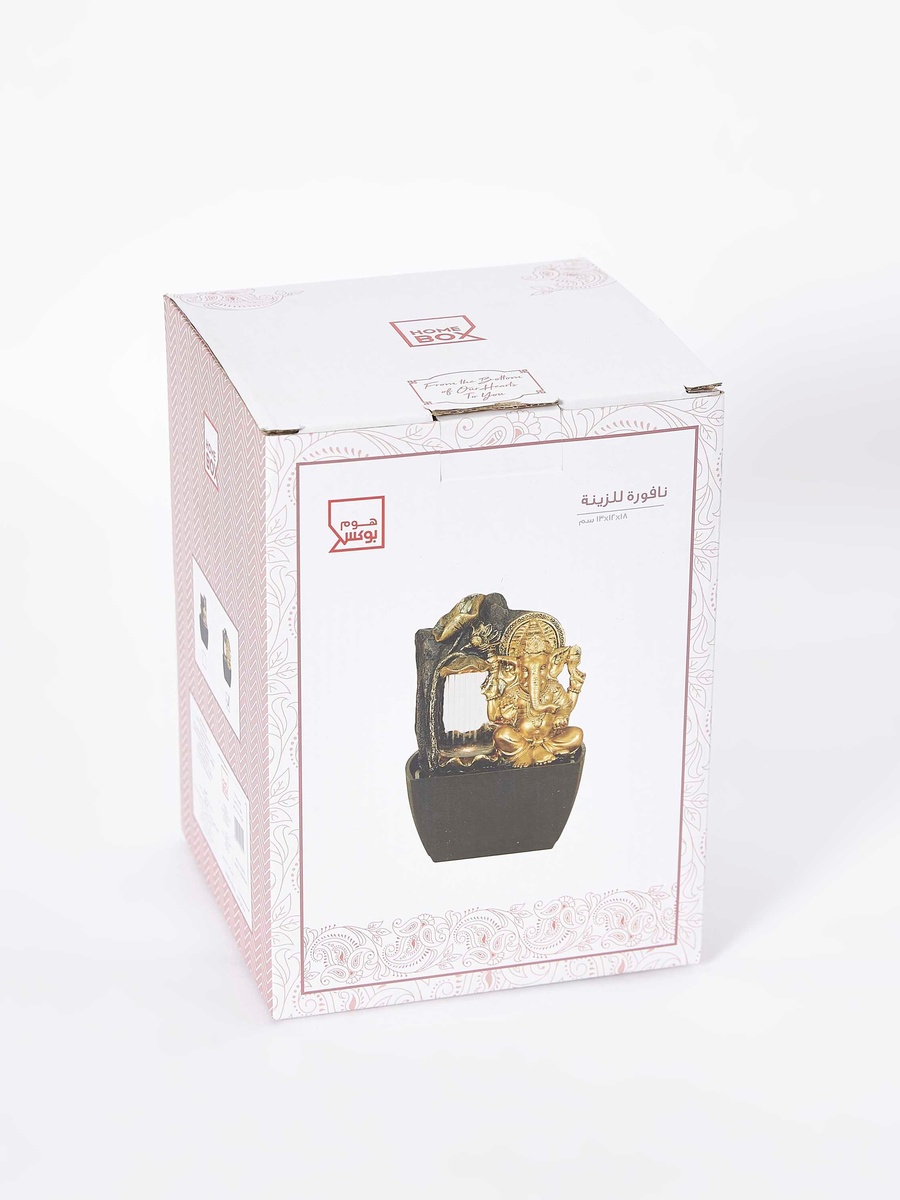 Mini Ganesha Fountain with Yellow Light
