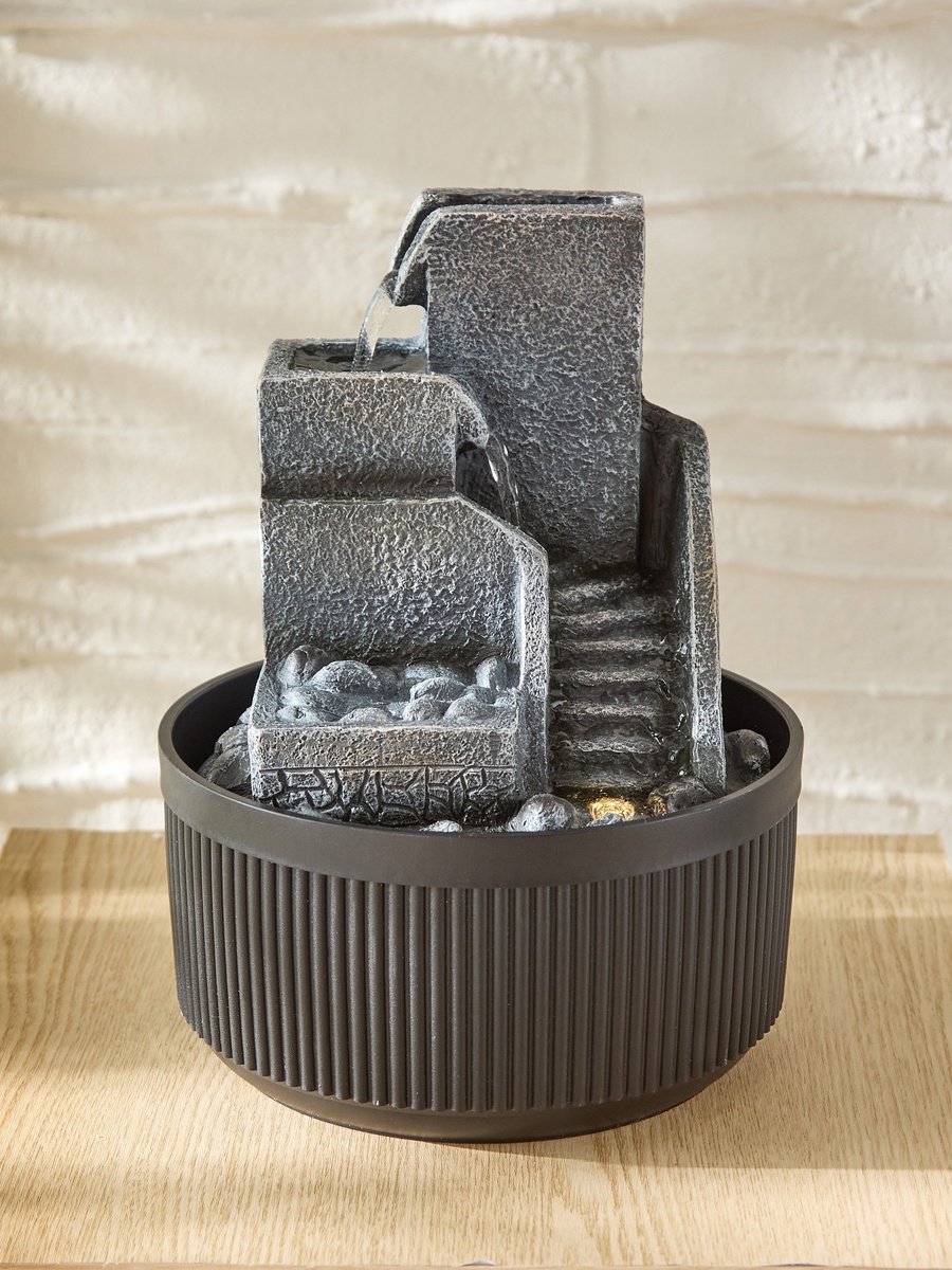 Belen Modern Fountain with LED Head Light - 17x17x22 cm