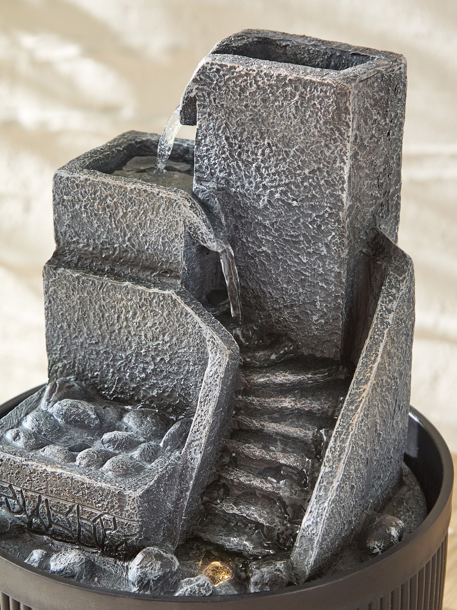 Belen Modern Fountain with LED Head Light - 17x17x22 cm