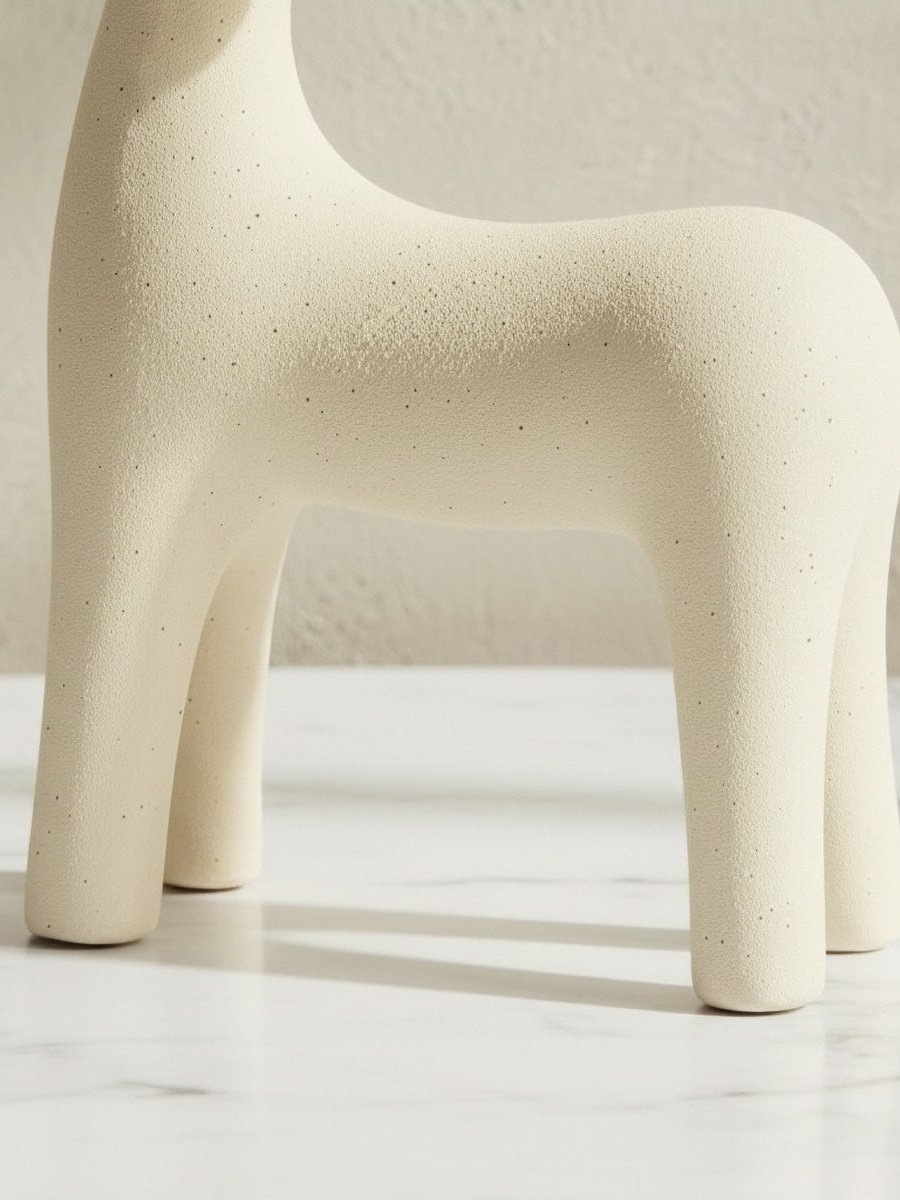 Umber Sansa Riwaq Ceramic Decorative Horse Accent -14.5x8x24 cm