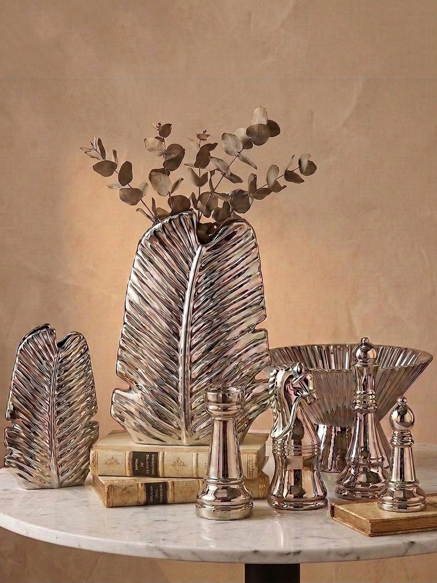 قطعة ديكور سيراميك على شكل فيل شطرنج من أوروم سانسا ديون - 13.5×13.5×32 سم