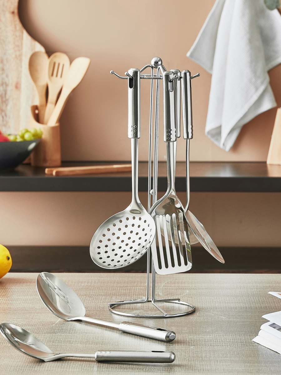 Feast 7-Piece Stainless Steel Kitchen Tool Set - 40.8x15x14.6 cm