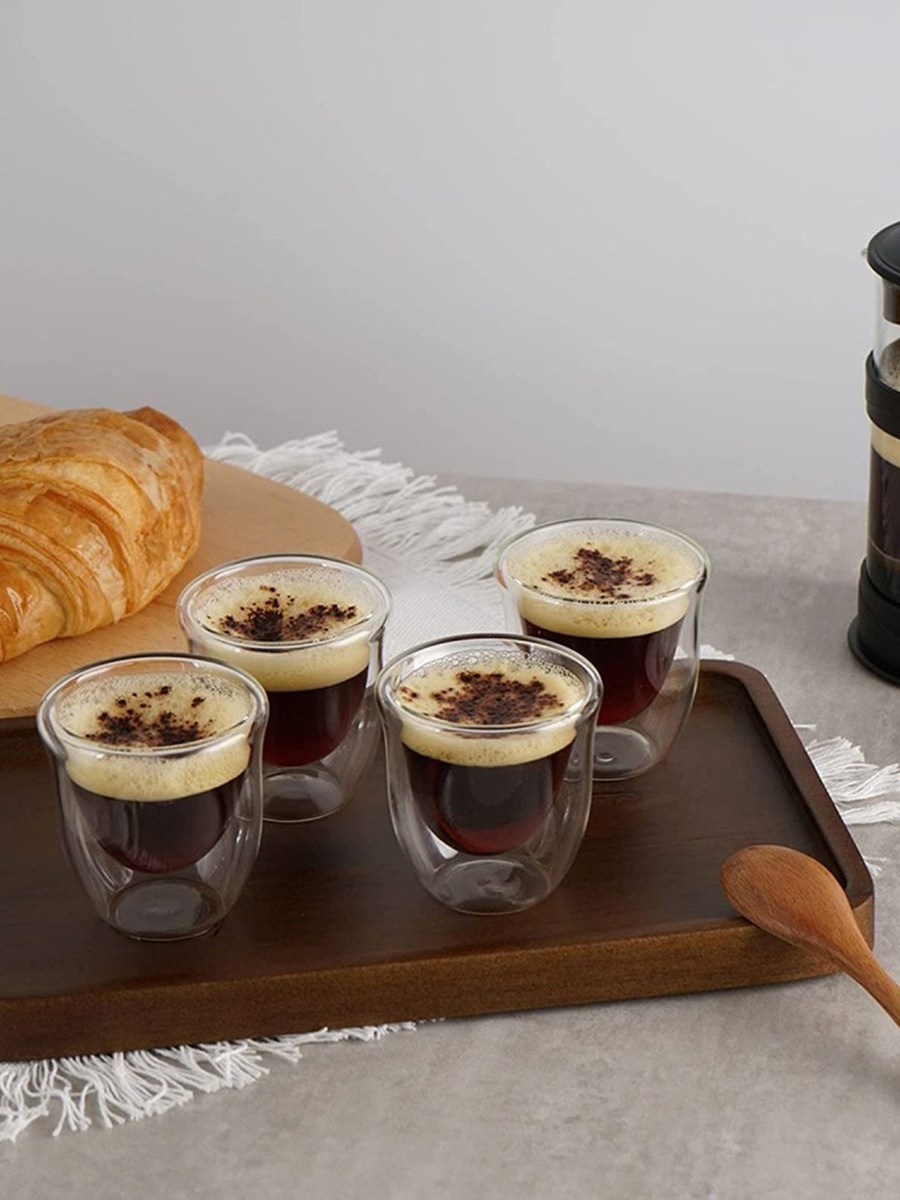 Zen Double Wall Espresso Tea Coffee Cup - Set of 6