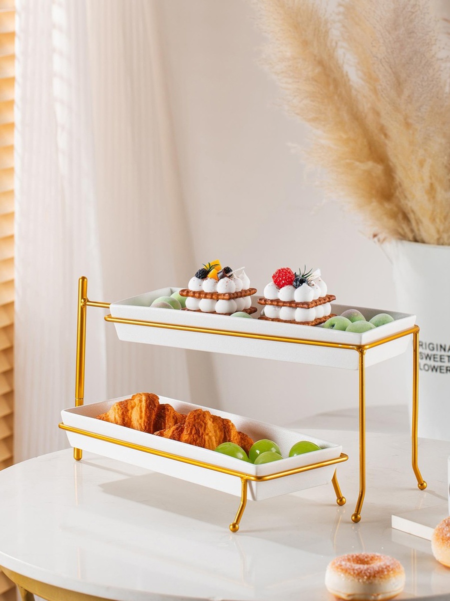 Feast 2-Tier Rectangular Plate