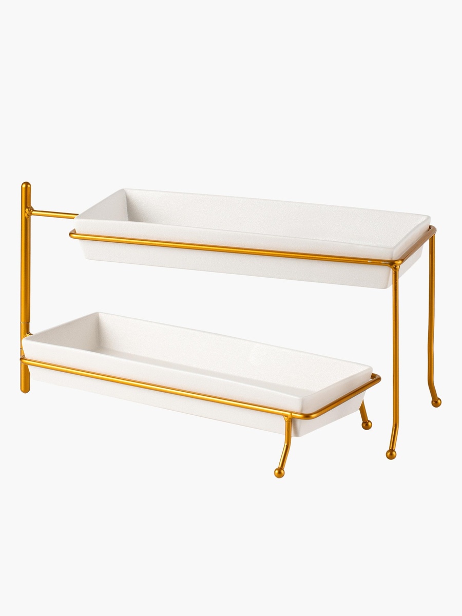 Feast 2-Tier Rectangular Plate